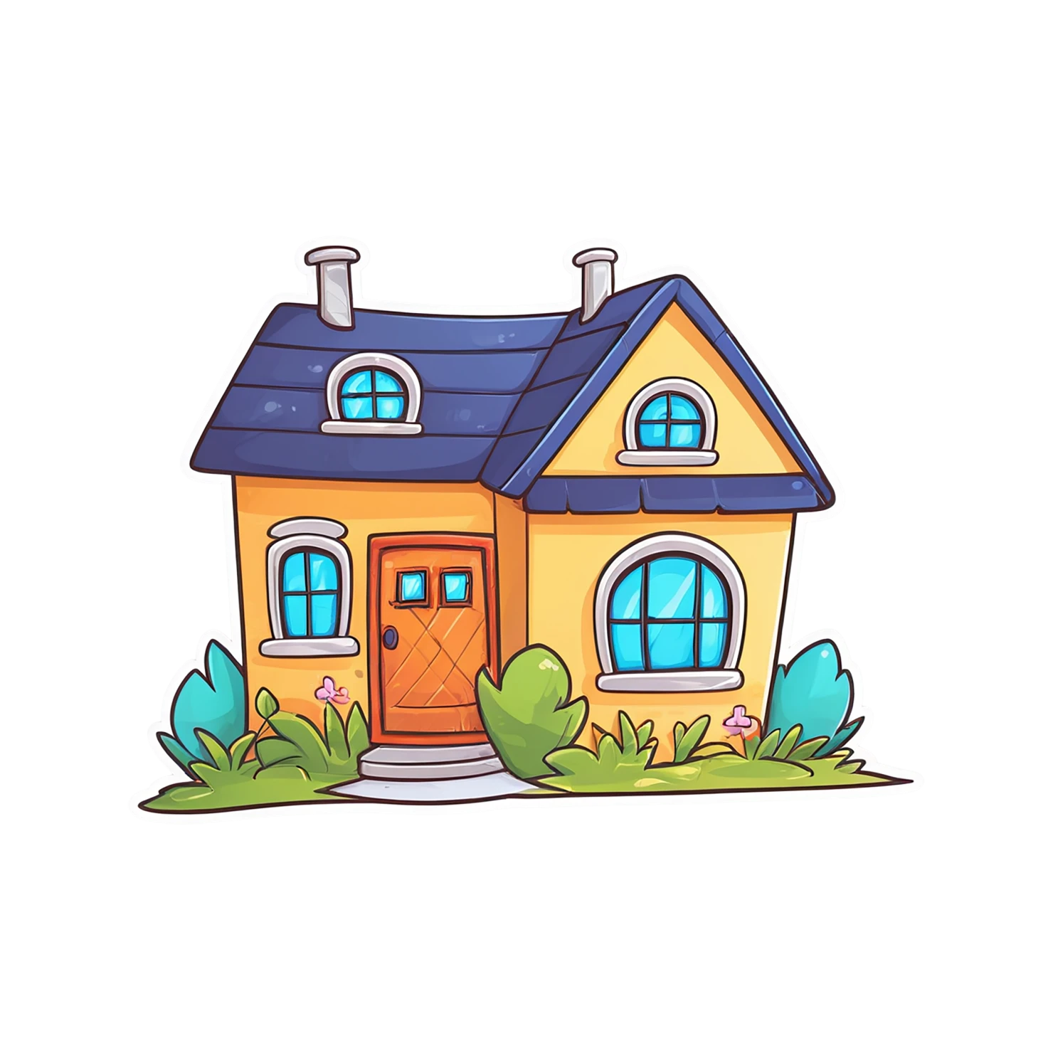 House cute sticker isolated on transparent background #18936