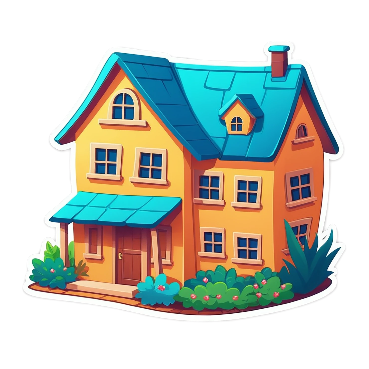 House cute sticker isolated on transparent background #18940