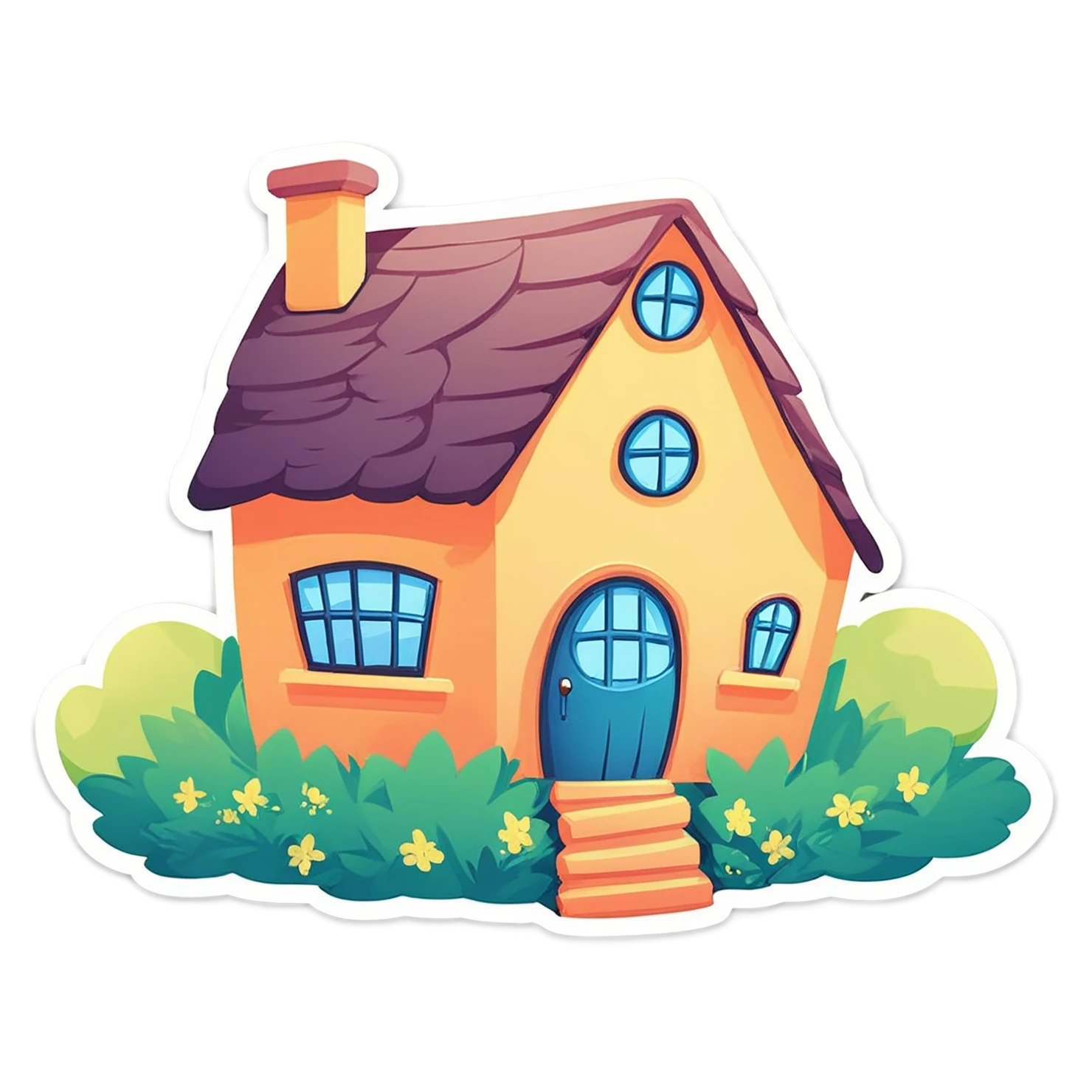 House cute sticker isolated on transparent background #18941