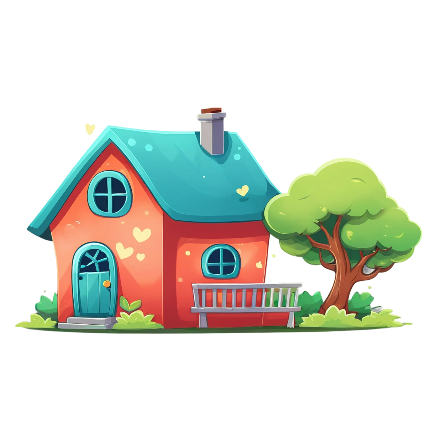 House cute sticker isolated on transparent background #18943