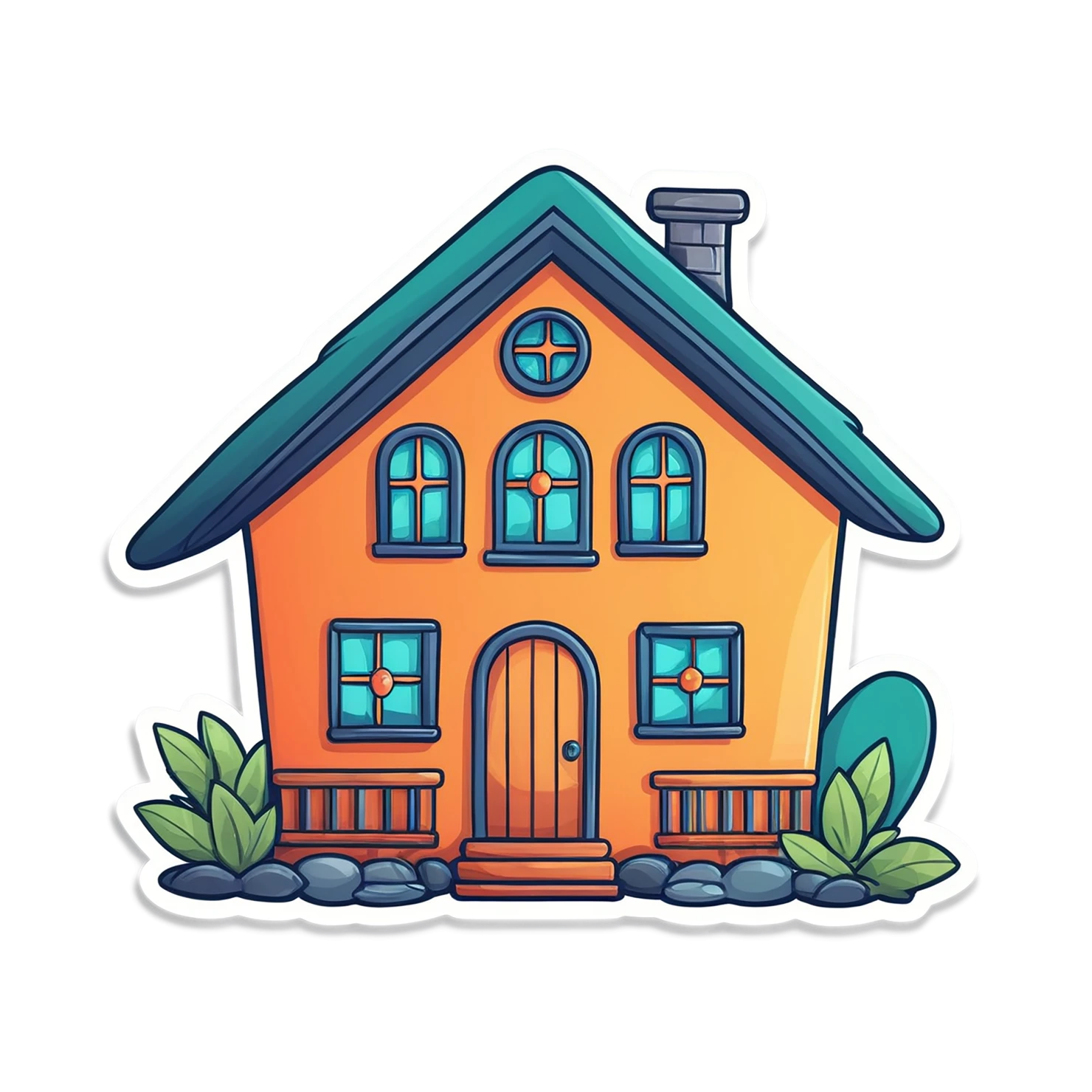 House cute sticker isolated on transparent background #18945