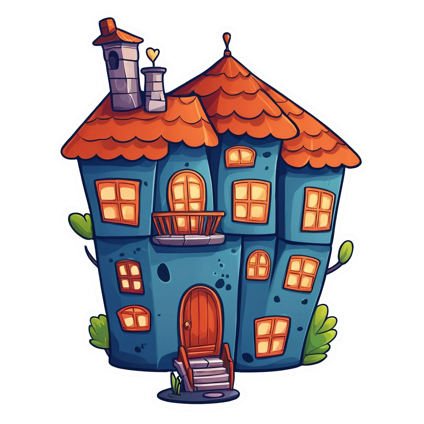 House cute sticker isolated on transparent background #18951