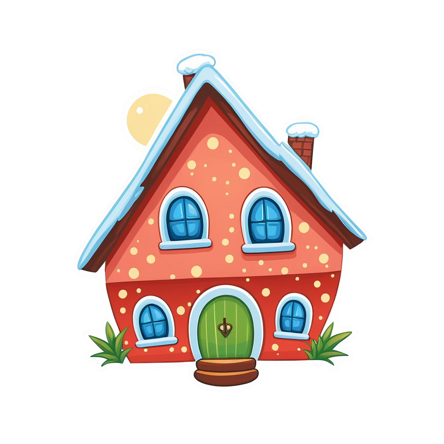 House cute sticker isolated on transparent background #18957