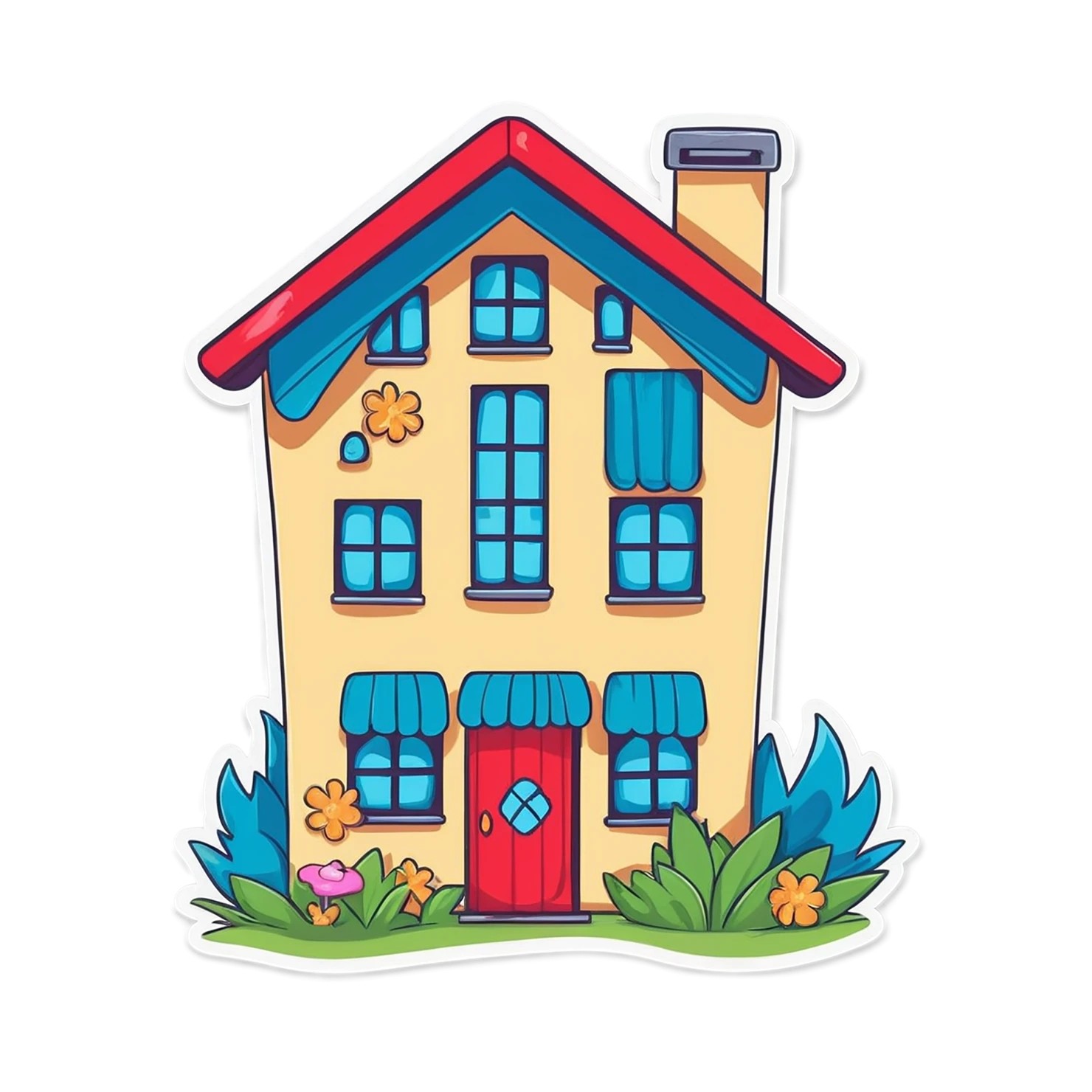 House cute sticker isolated on transparent background #18960
