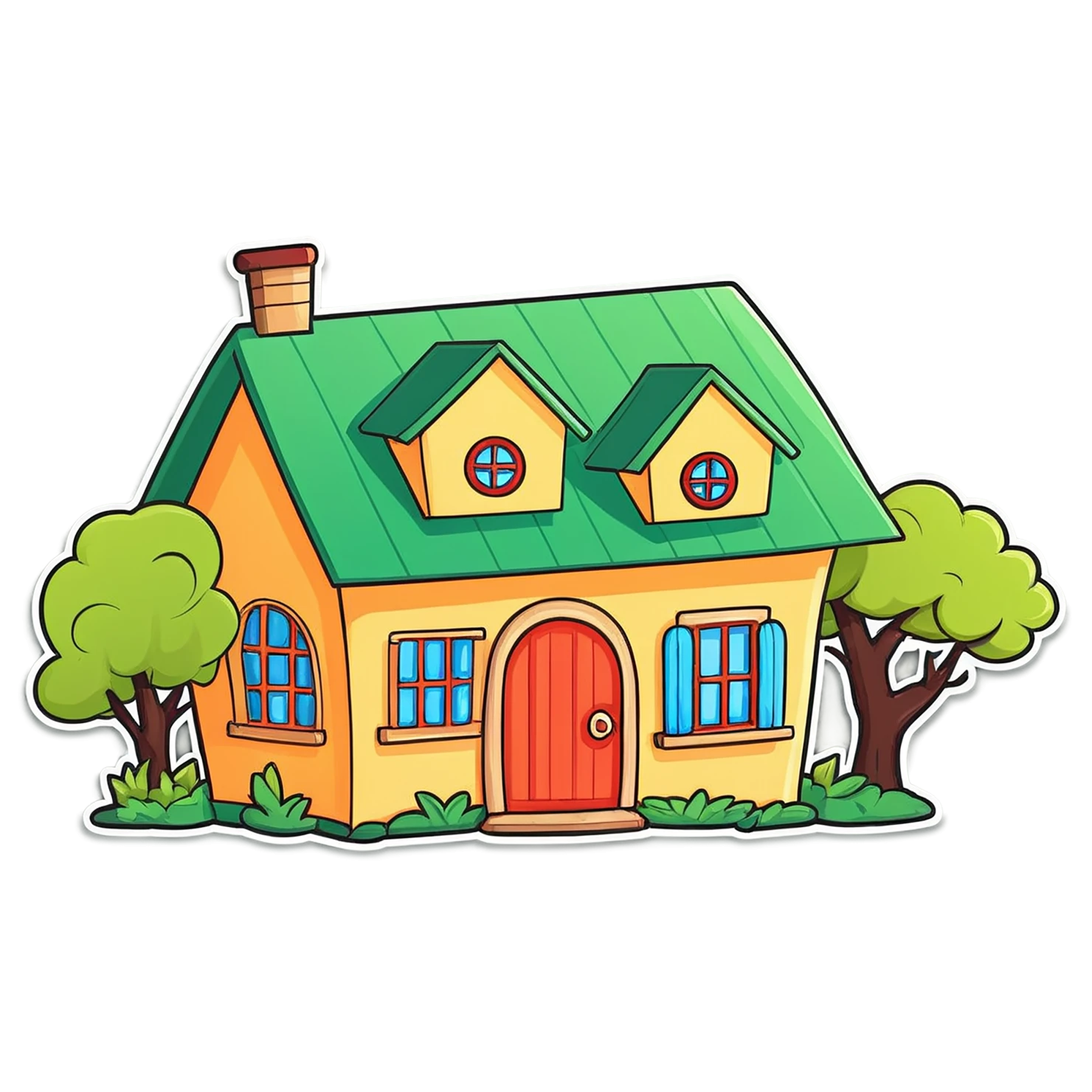House cute sticker isolated on transparent background #18962