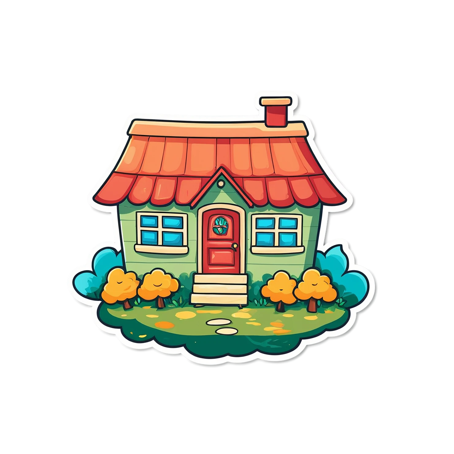 House cute sticker isolated on transparent background #18968