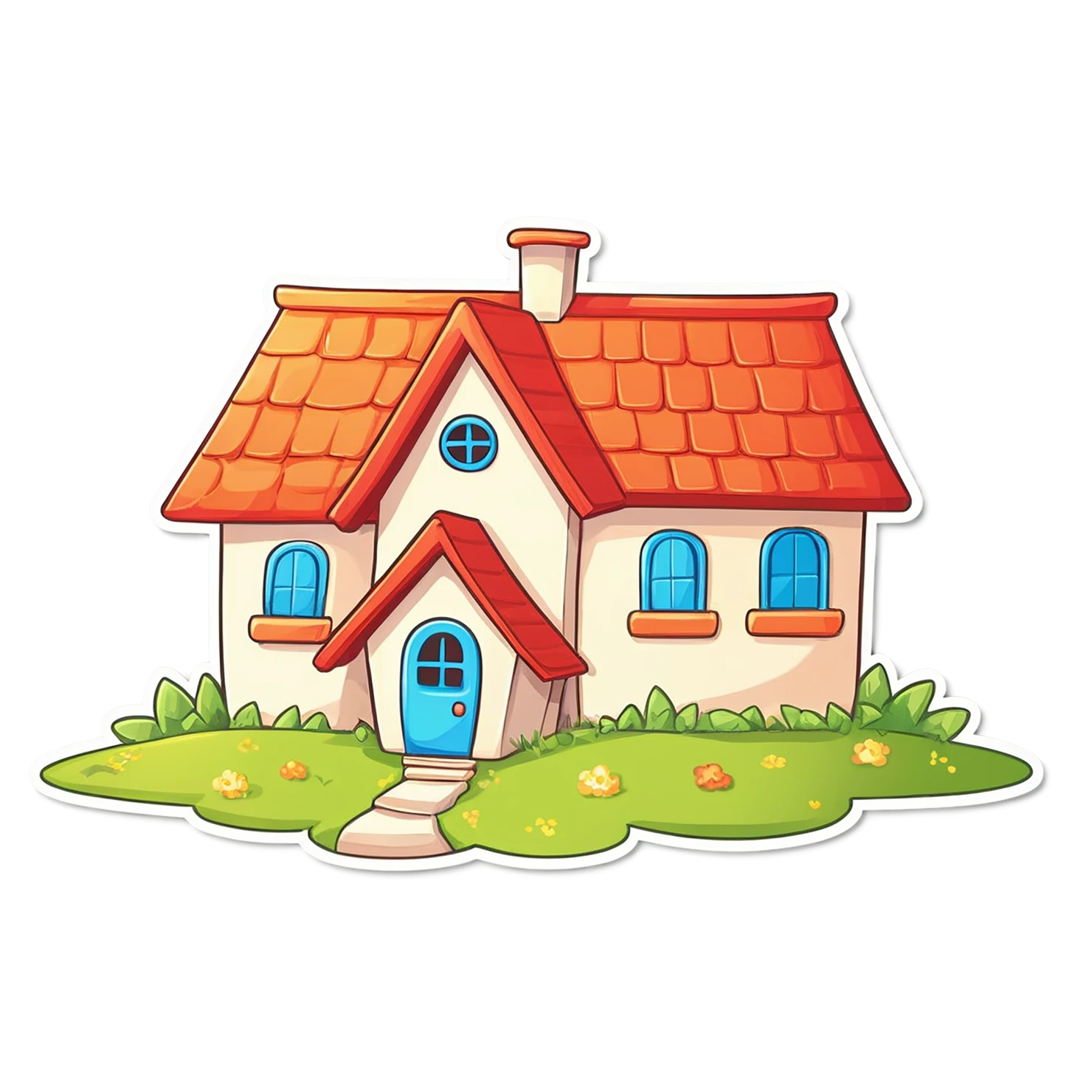 House cute sticker isolated on transparent background #18970
