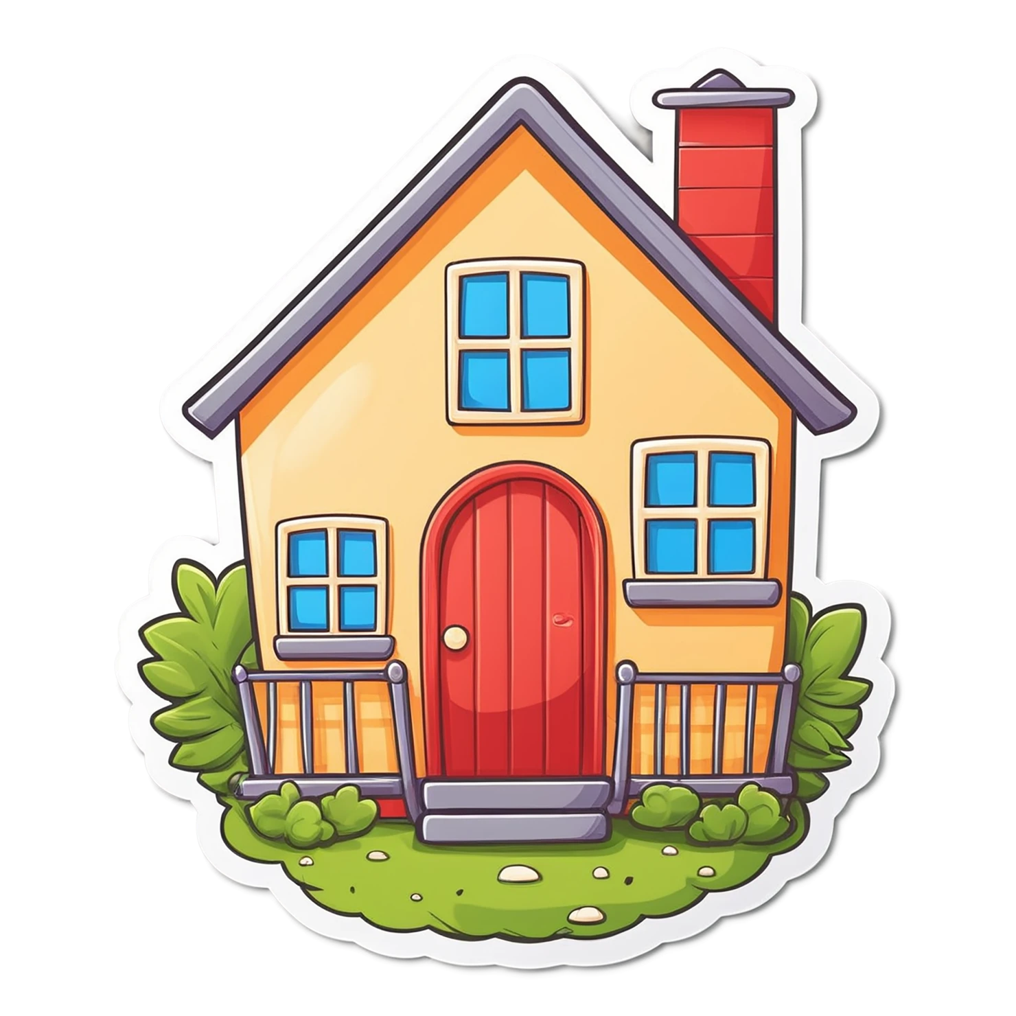 House cute sticker isolated on transparent background #18972