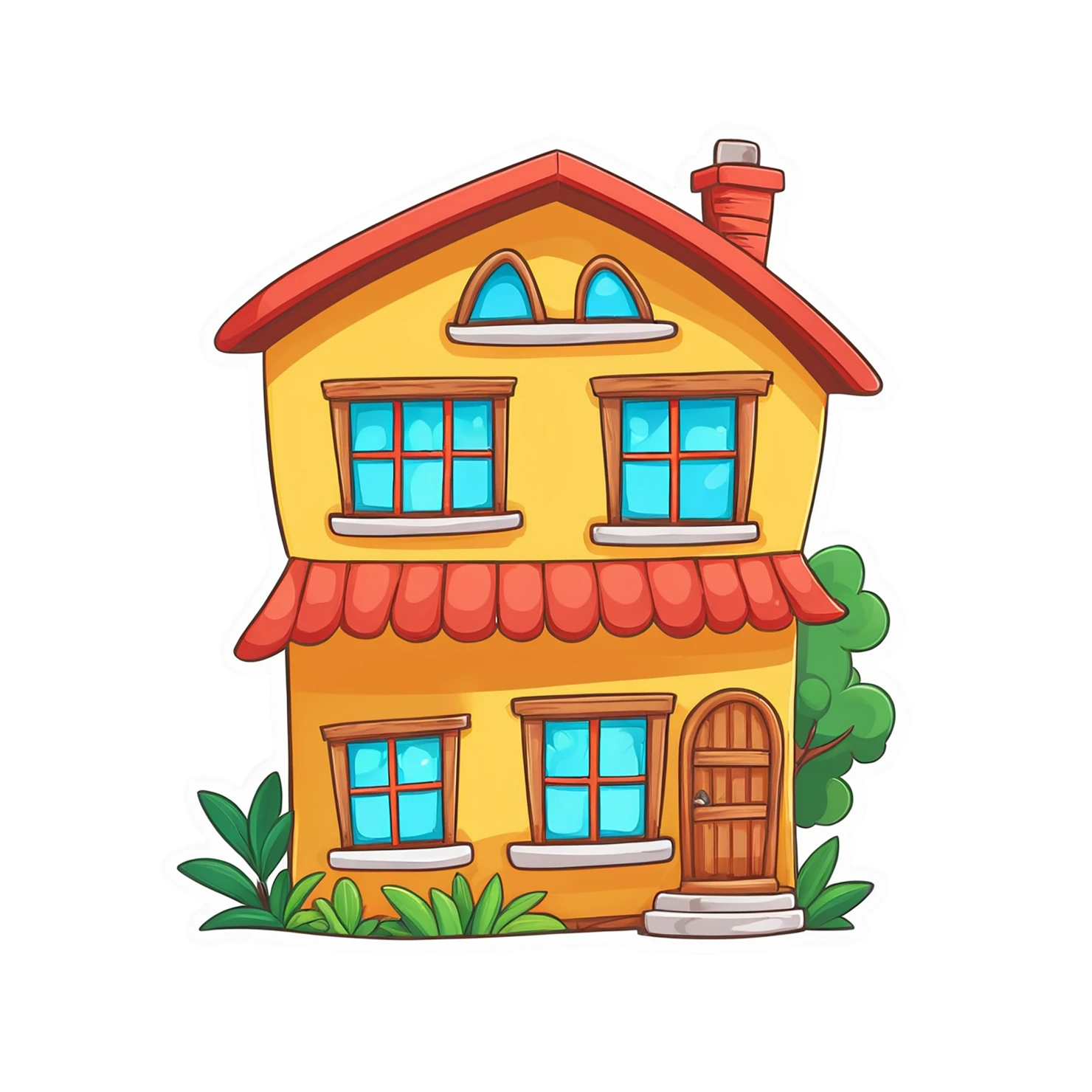 House cute sticker isolated on transparent background #18975