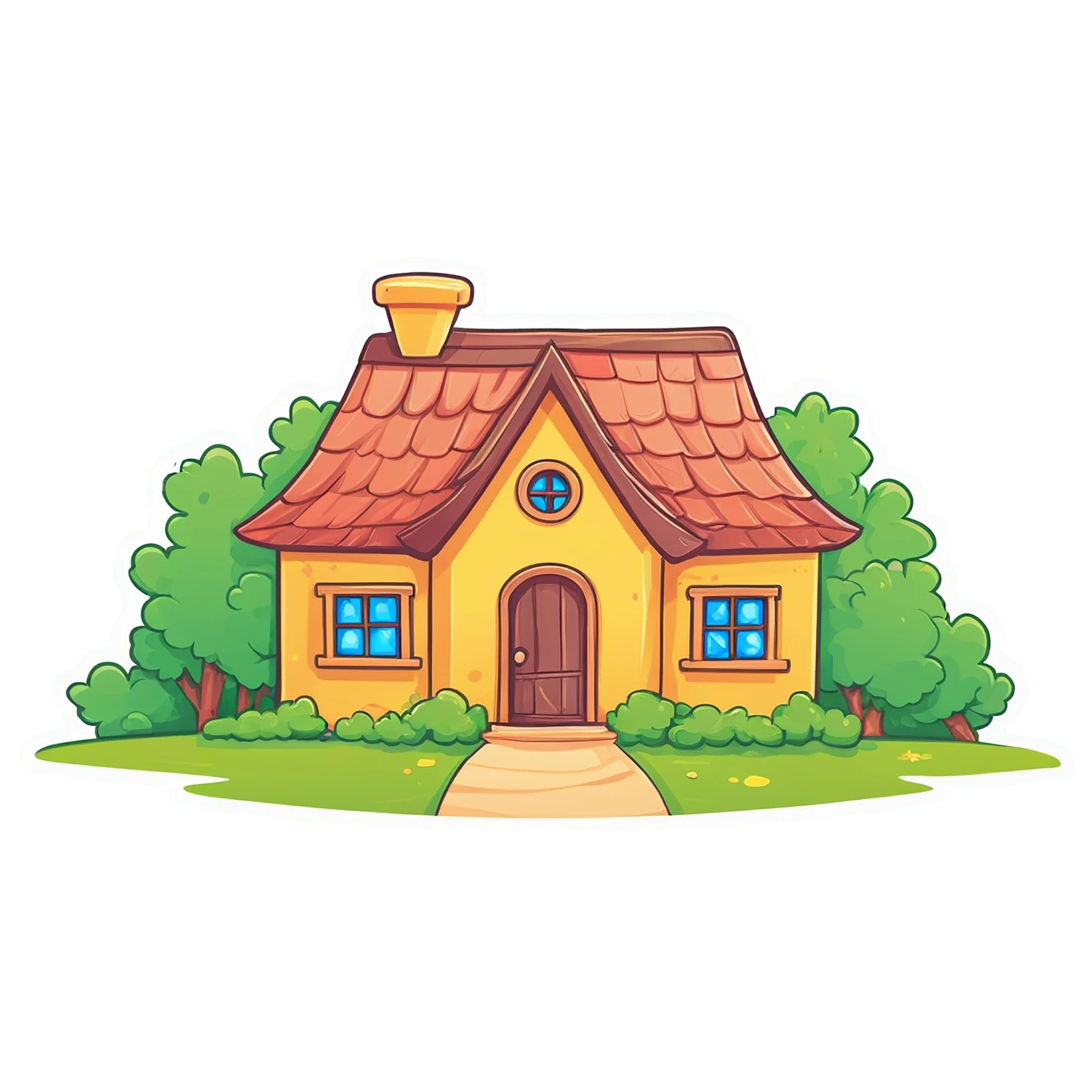 House cute sticker isolated on transparent background #18976