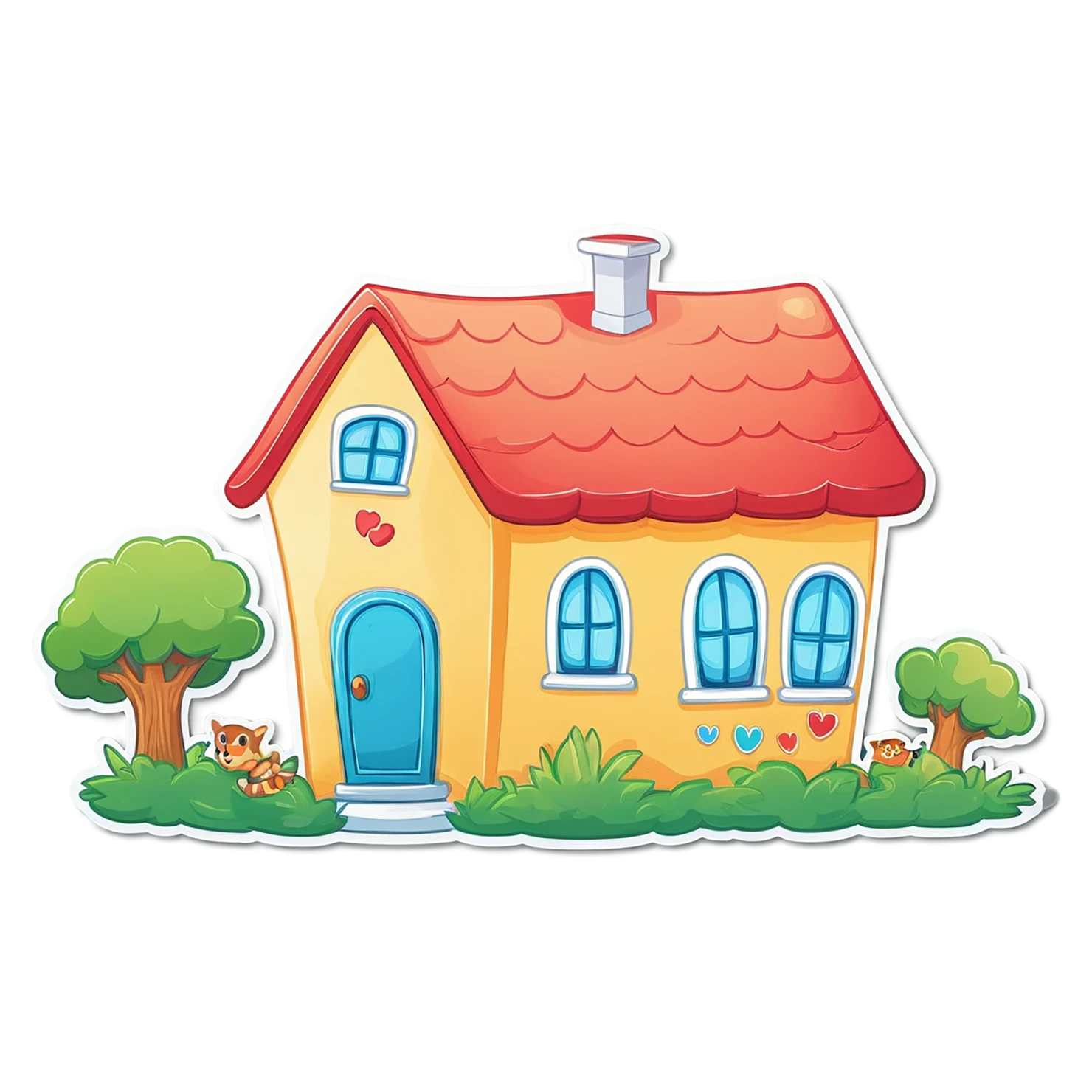 House cute sticker isolated on transparent background #18977