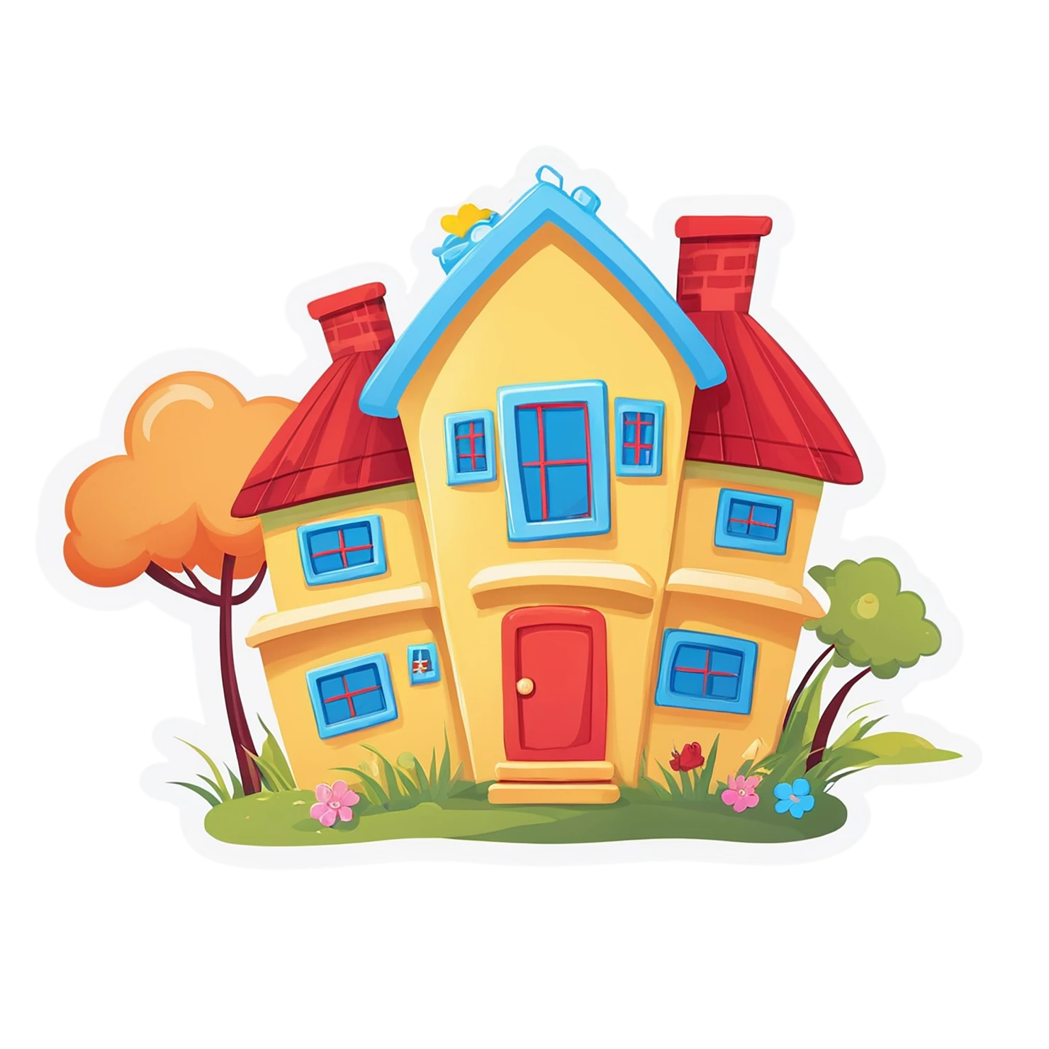 House cute sticker isolated on transparent background #18979