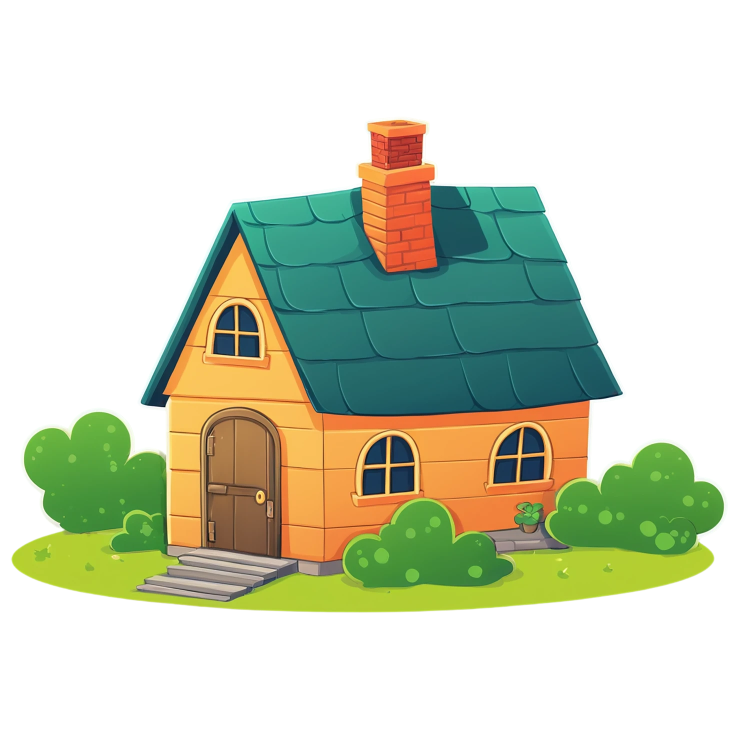 House cute sticker isolated on transparent background #18980