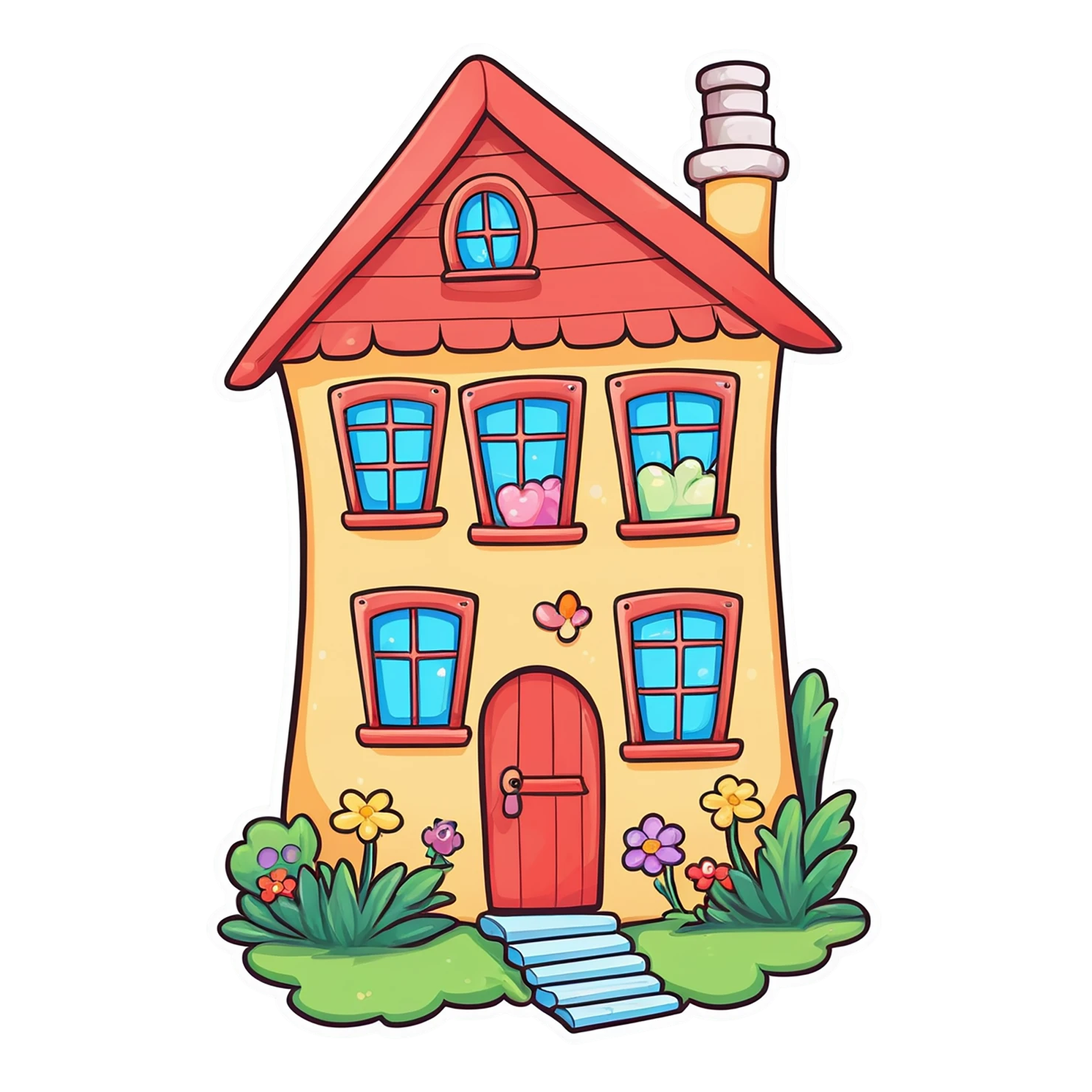 House cute sticker isolated on transparent background #18982