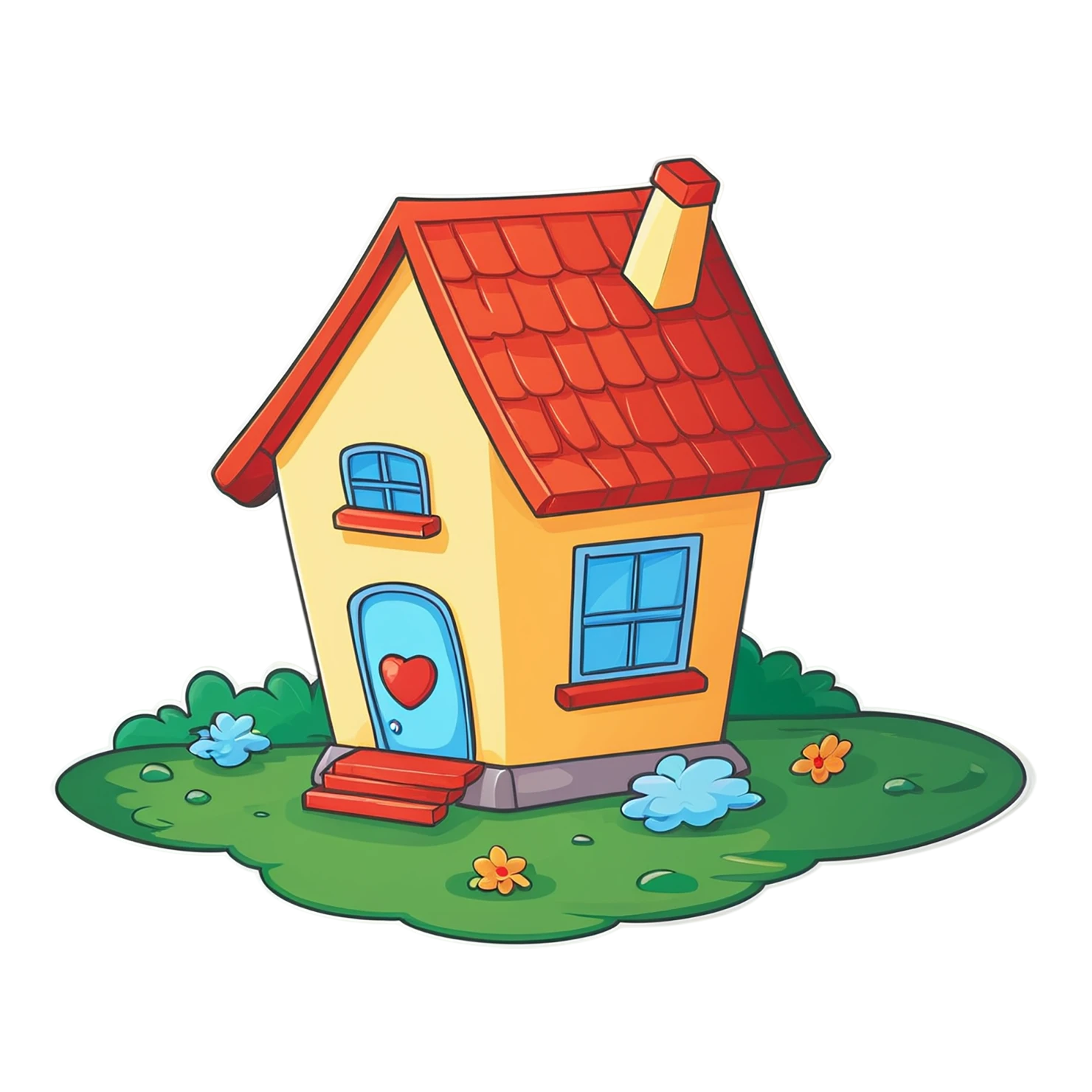 House cute sticker isolated on transparent background #18983