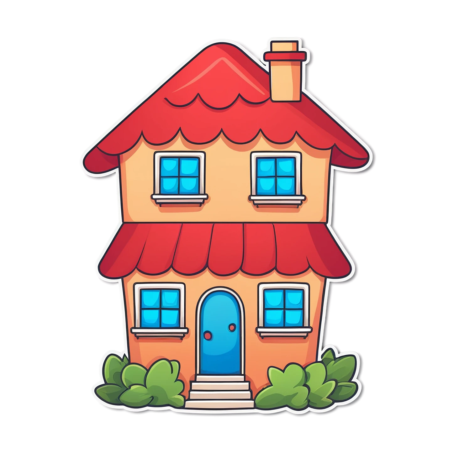 House cute sticker isolated on transparent background #18988