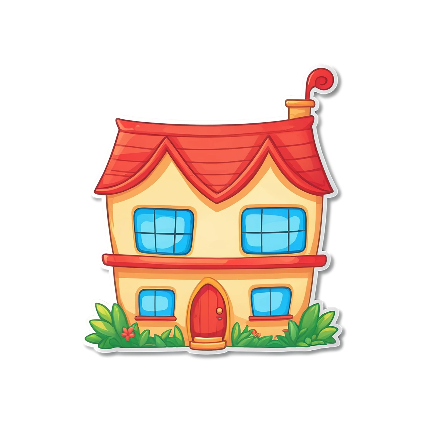 House cute sticker isolated on transparent background #18990