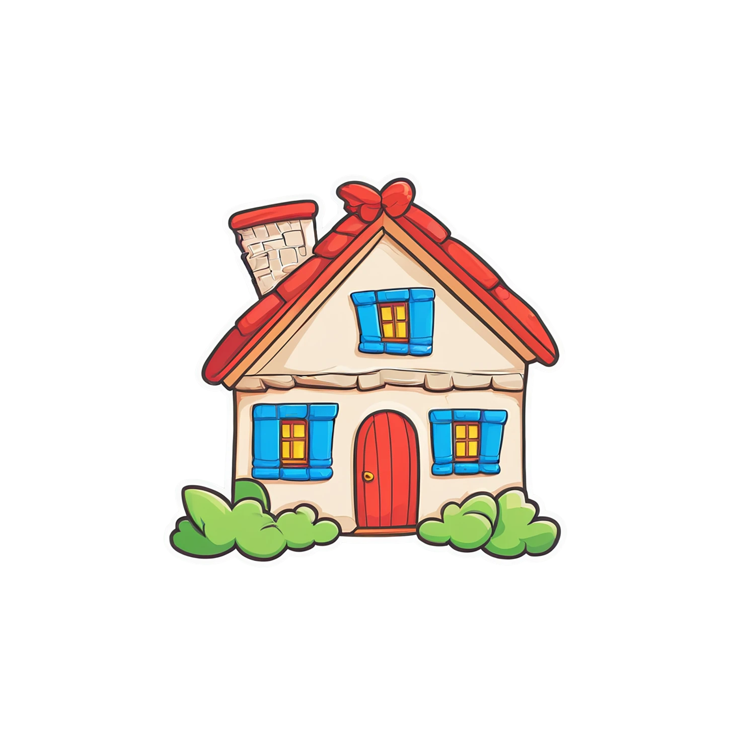 House cute sticker isolated on transparent background #18992