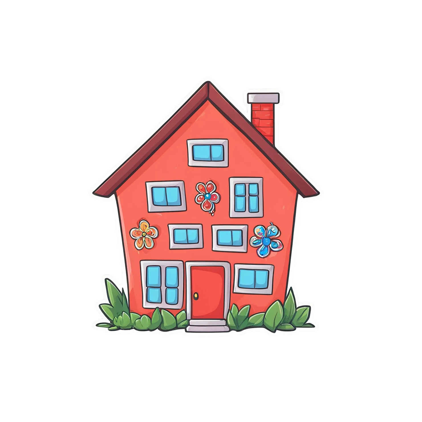 House cute sticker isolated on transparent background #18994