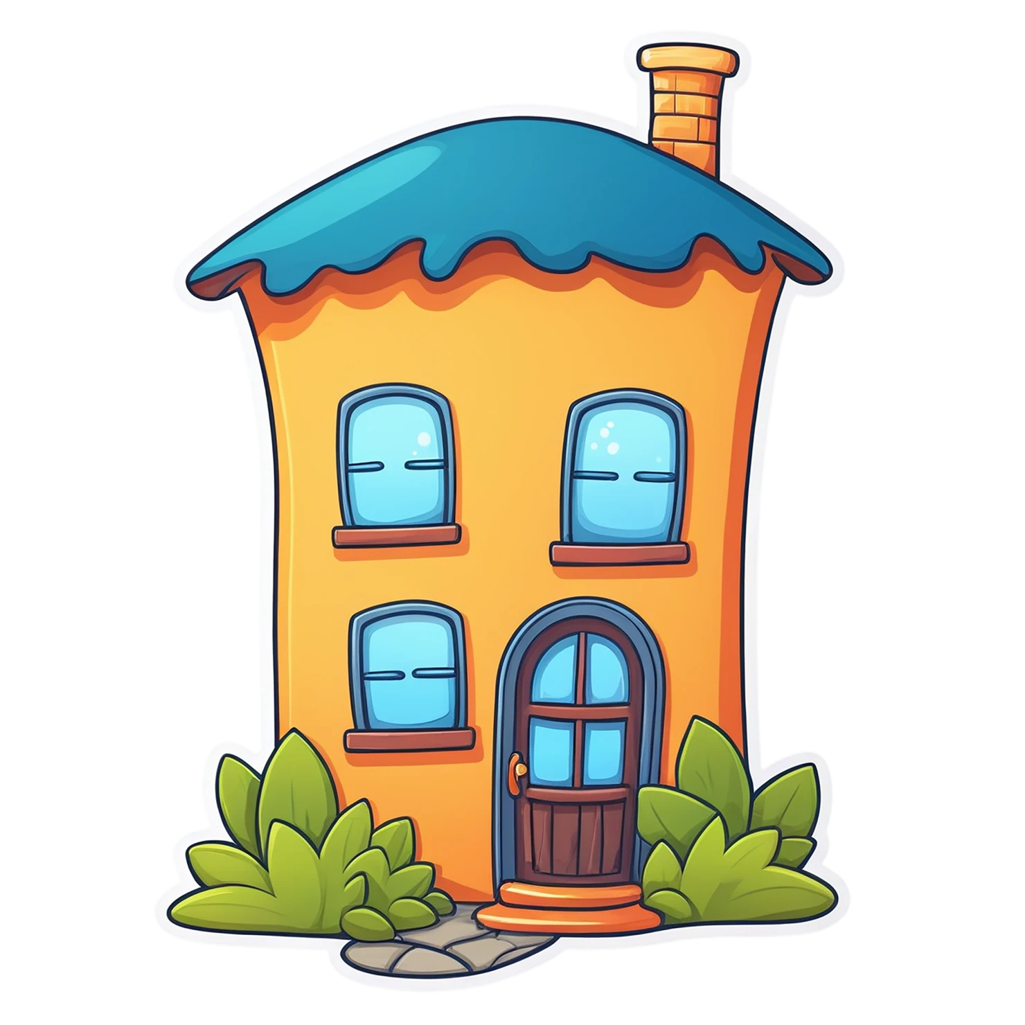 House cute sticker isolated on transparent background #18995