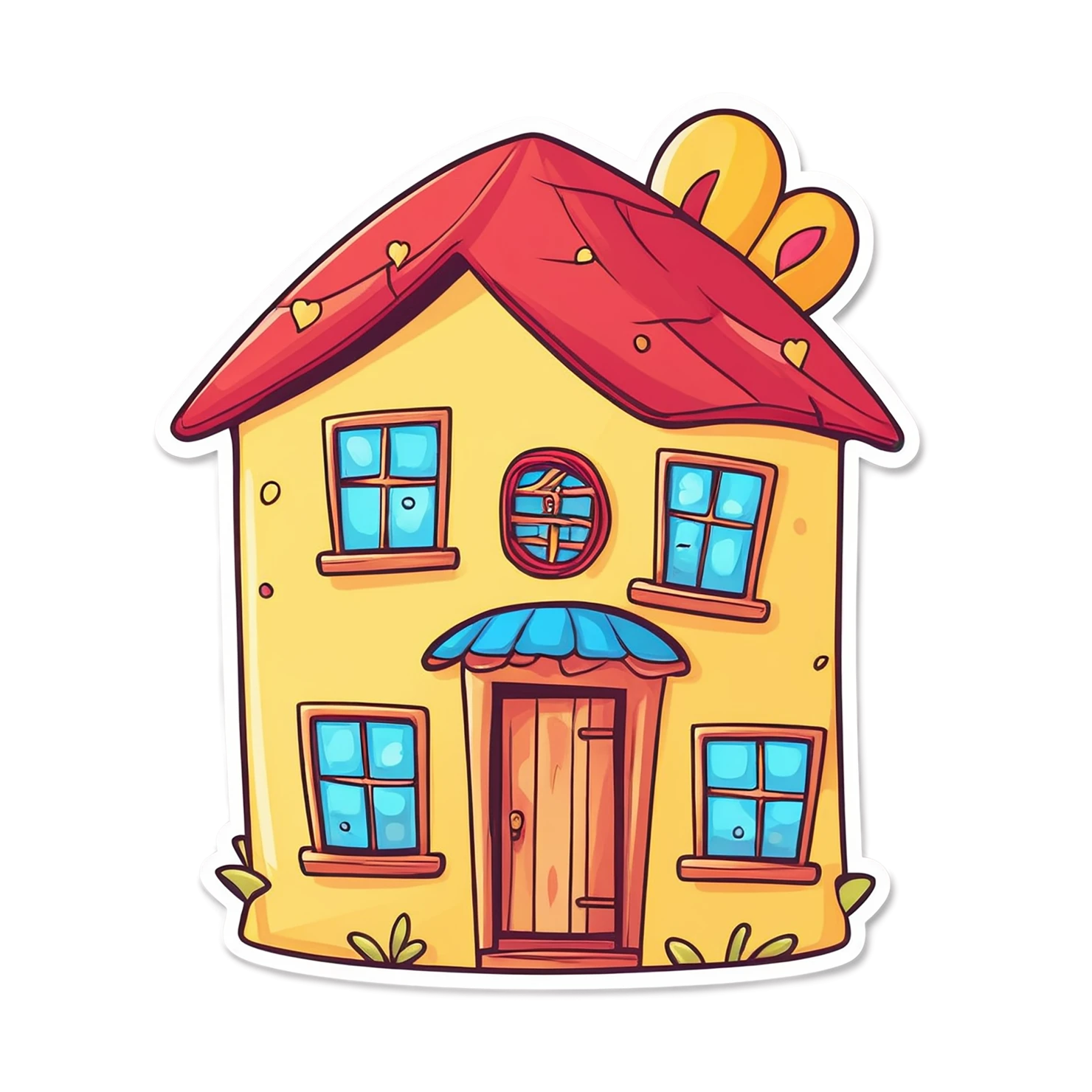House cute sticker isolated on transparent background #18997