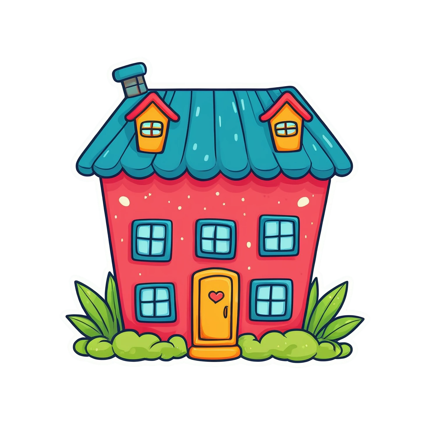 House cute sticker isolated on transparent background #18998