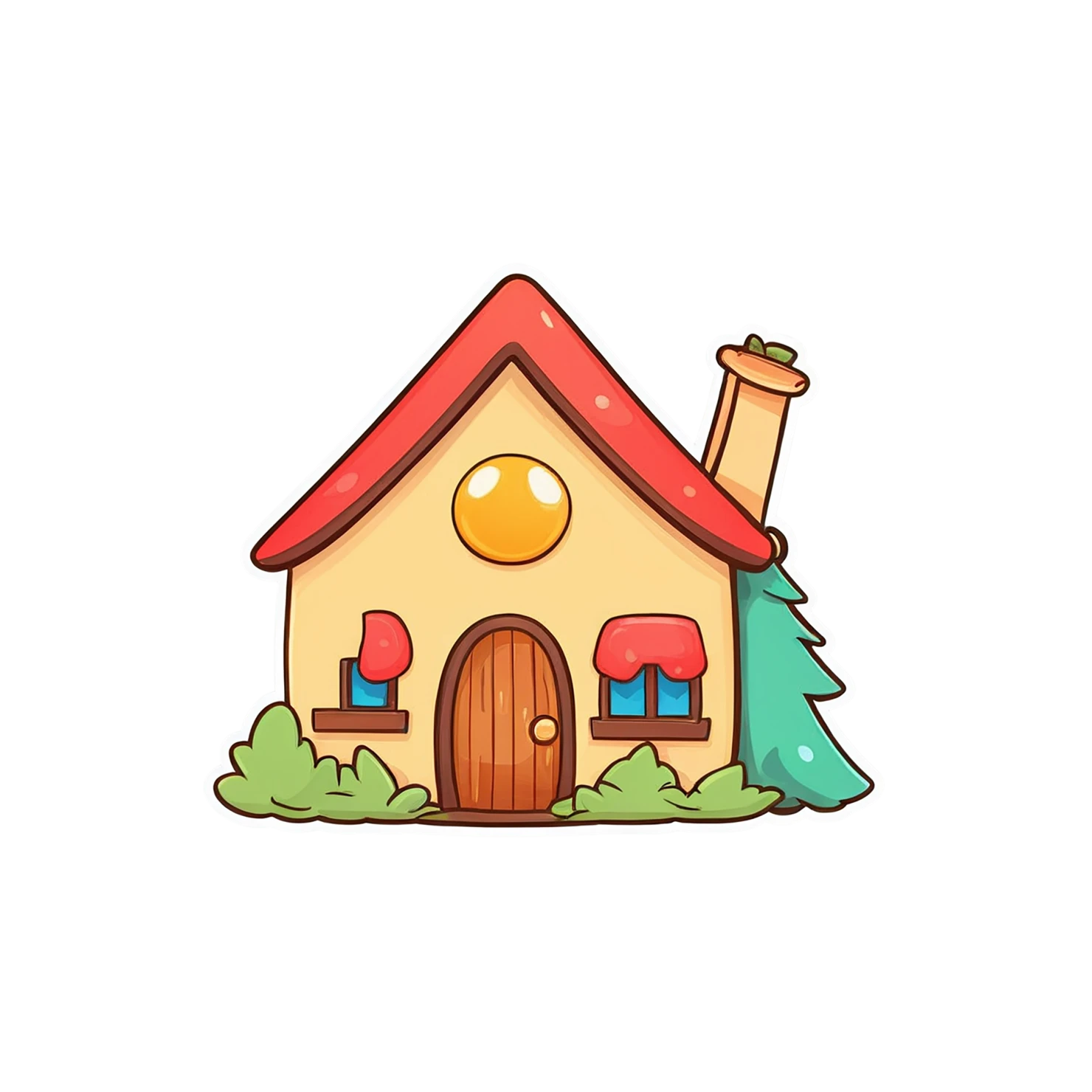 House cute sticker isolated on transparent background #18999