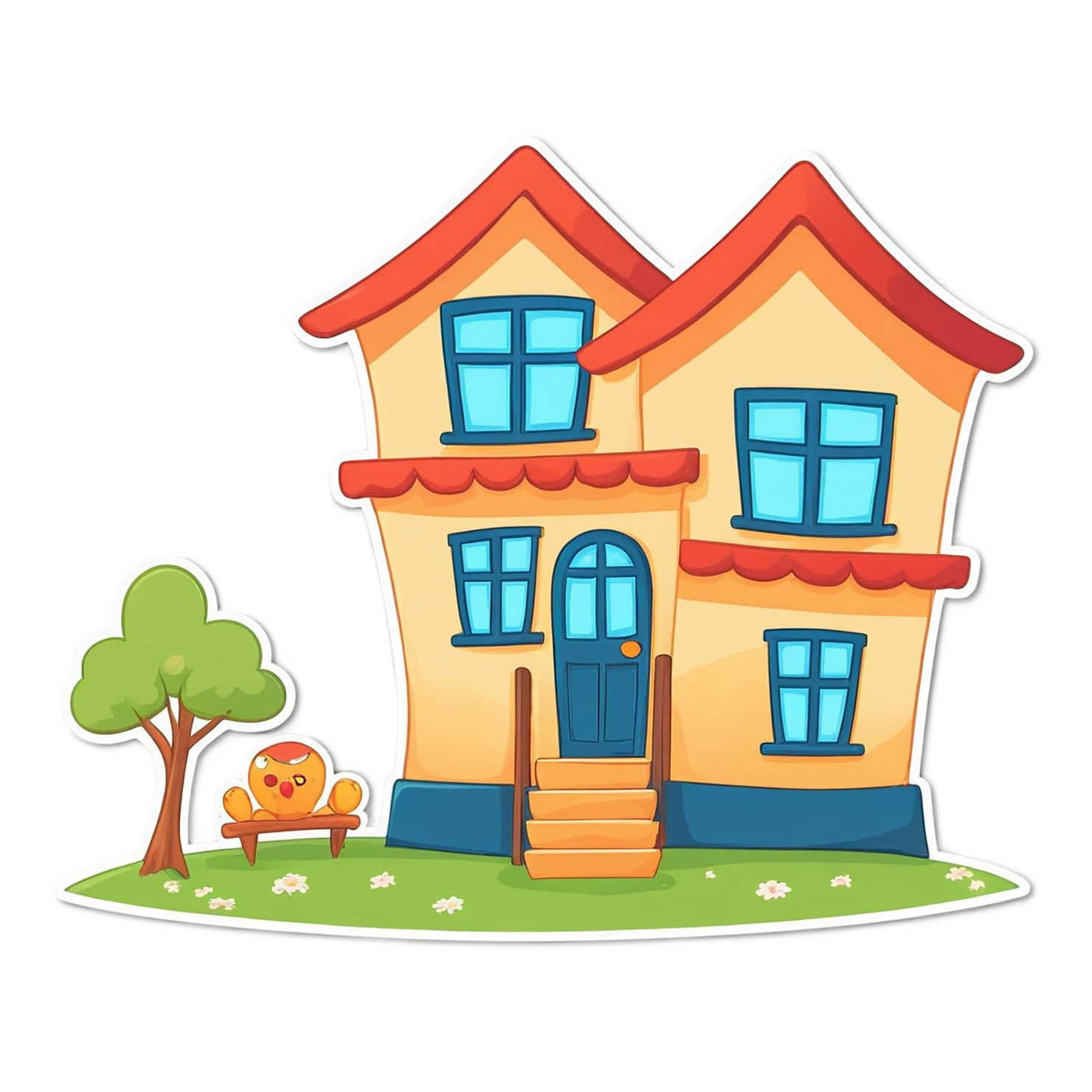 House cute sticker isolated on transparent background #19002