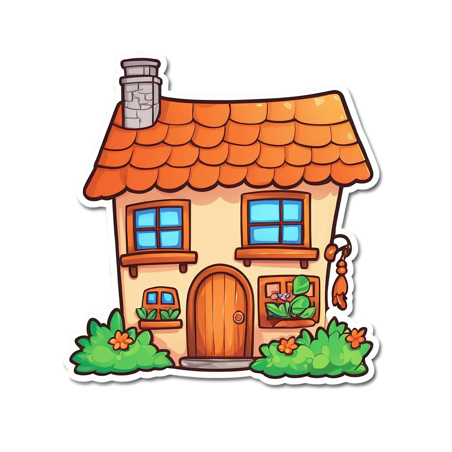 House cute sticker isolated on transparent background #19004