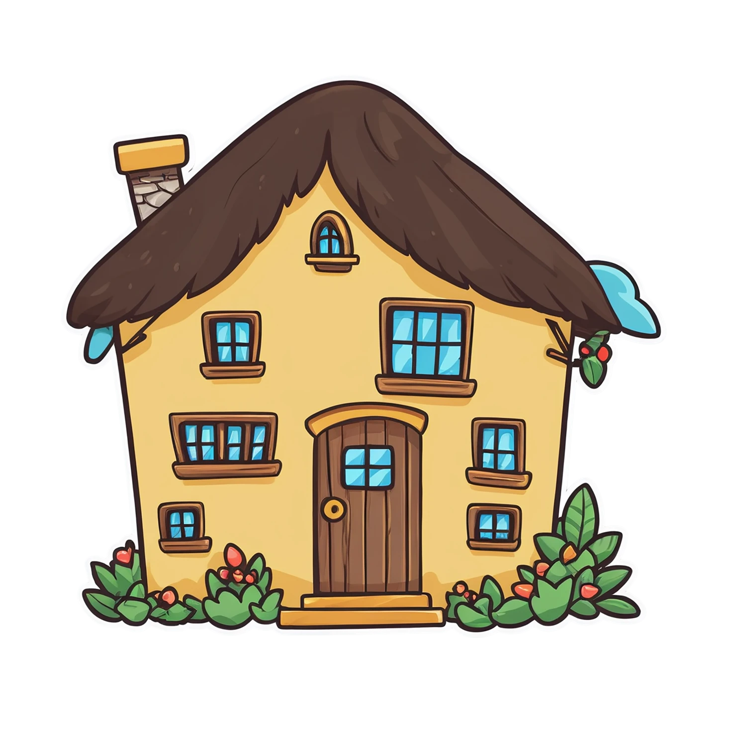 House cute sticker isolated on transparent background #19006