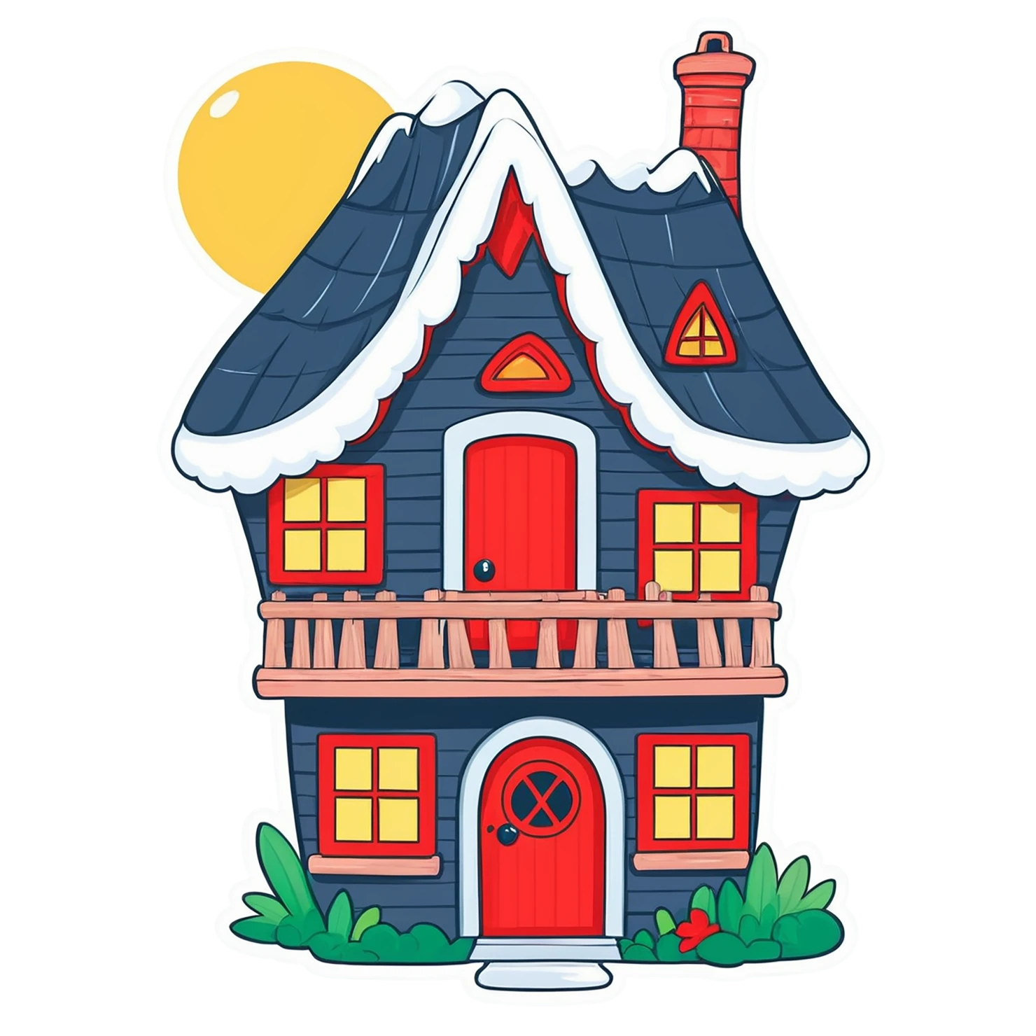 House cute sticker isolated on transparent background #19008