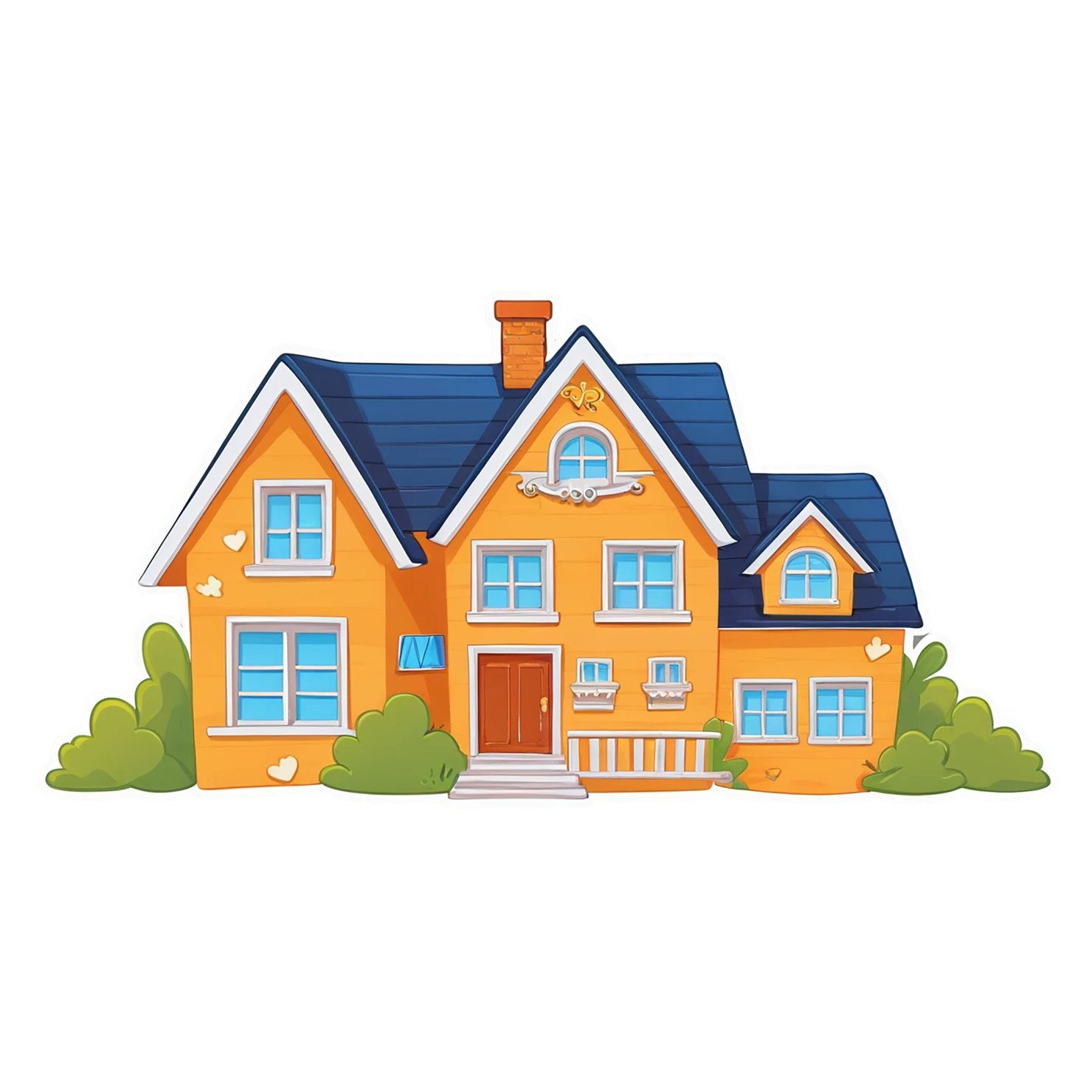 House cute sticker isolated on transparent background #19012