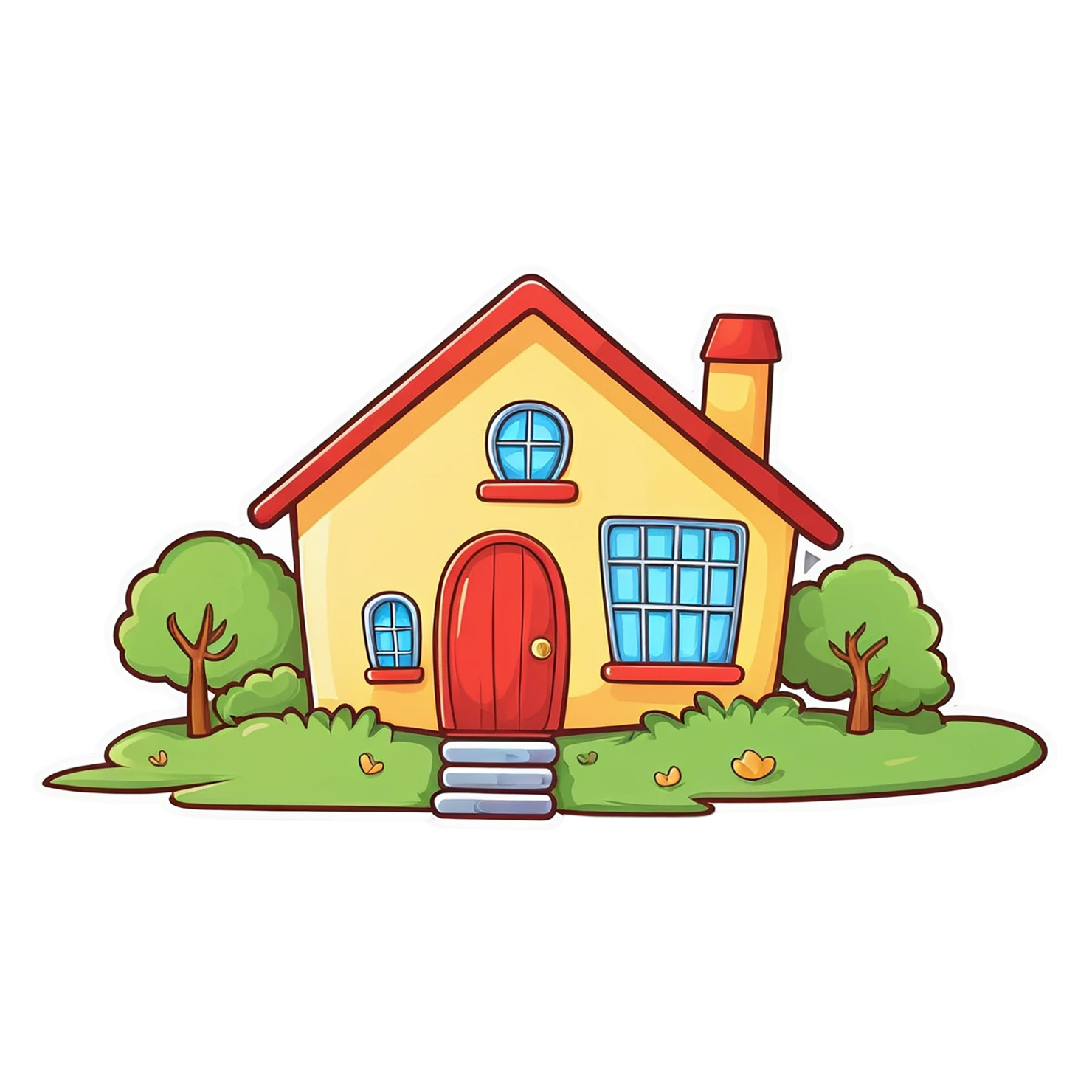 House cute sticker isolated on transparent background #19013