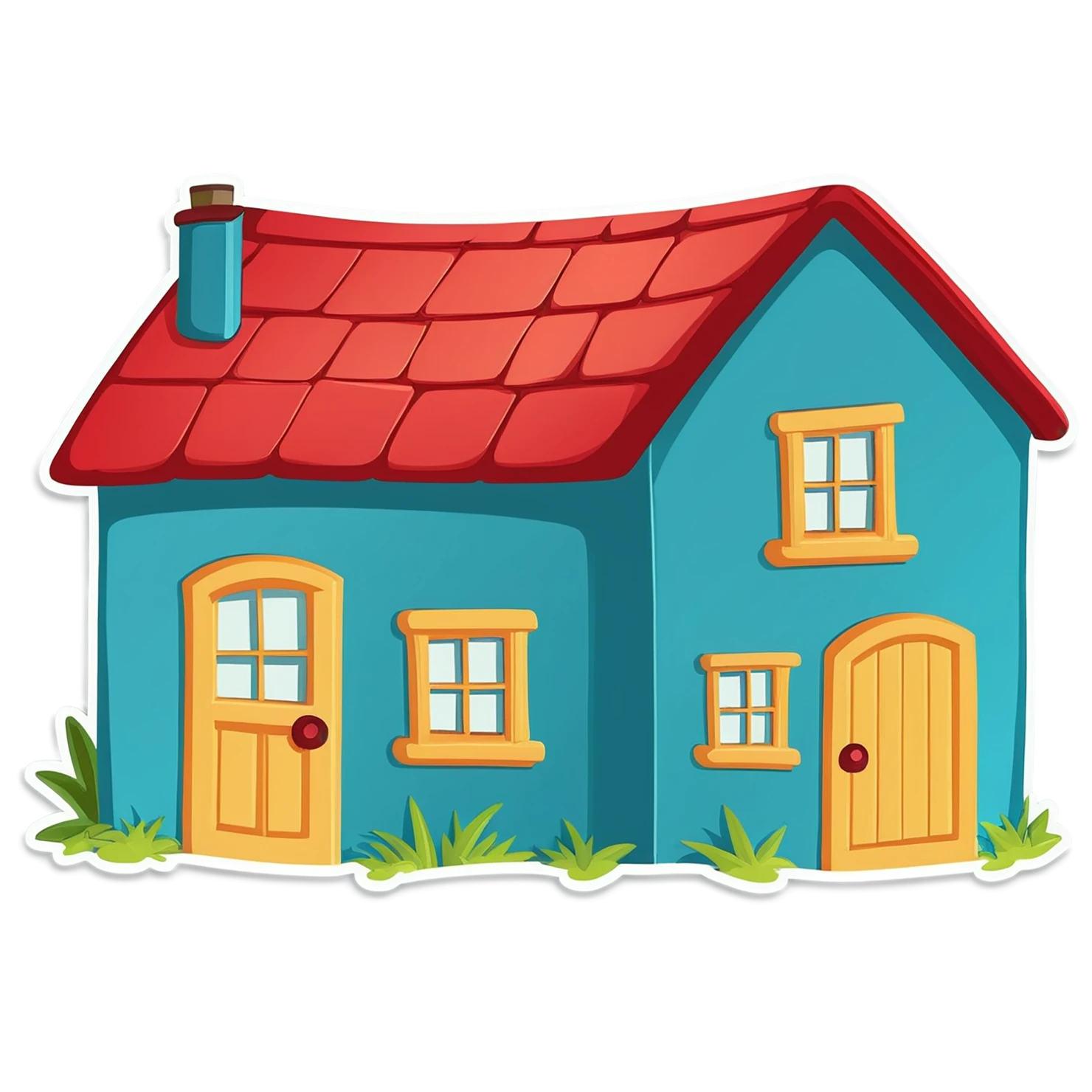 House cute sticker isolated on transparent background #19015