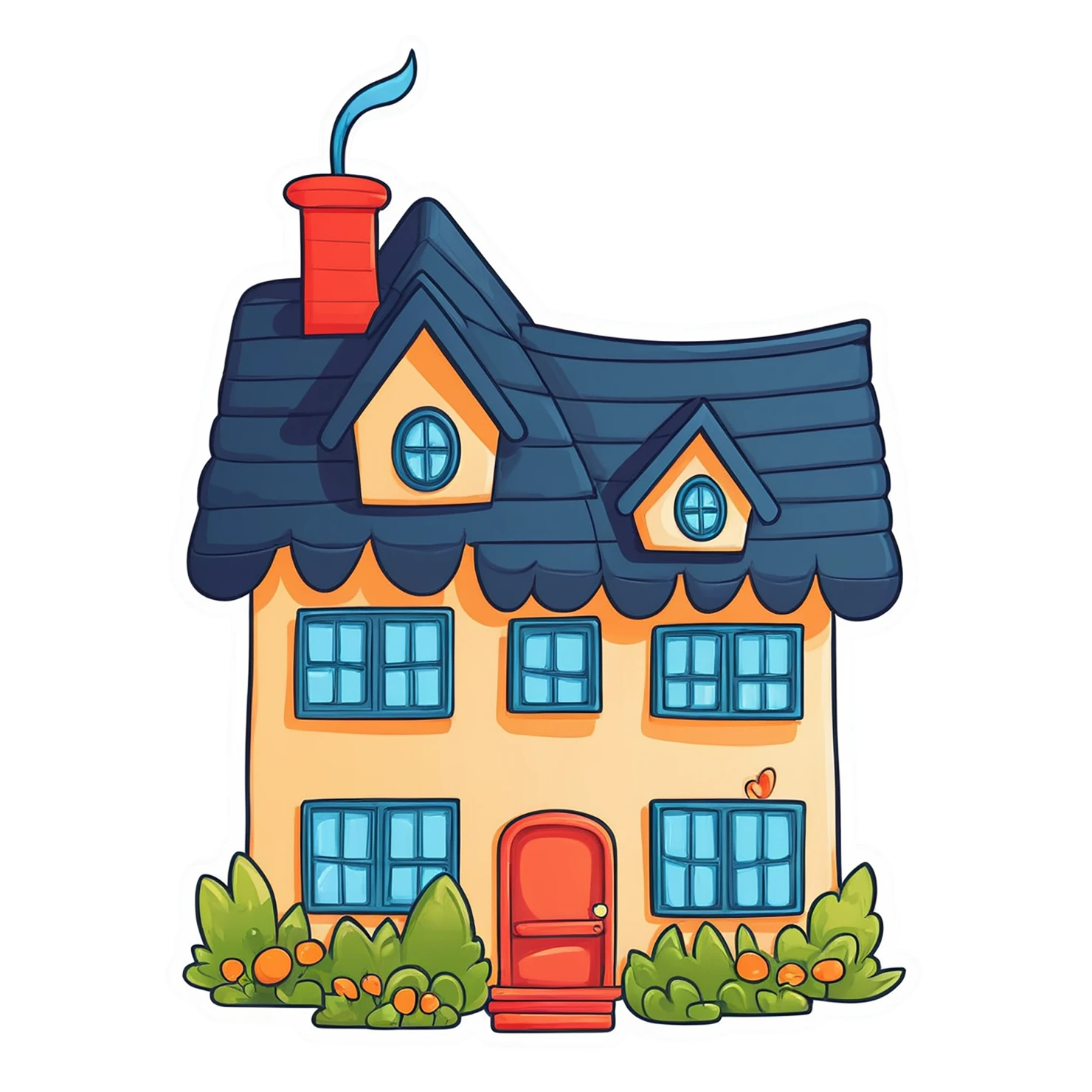 House cute sticker isolated on transparent background #19016
