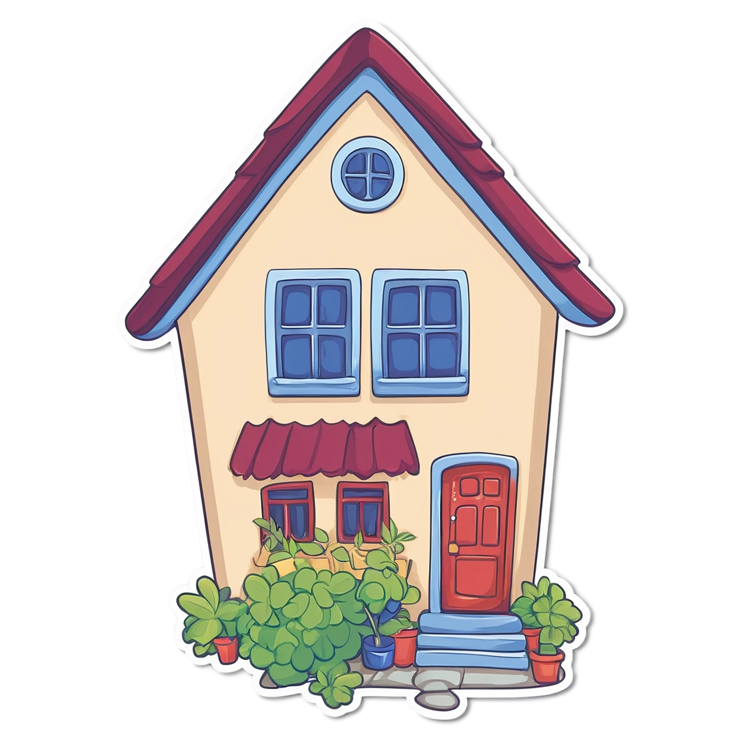 House cute sticker isolated on transparent background #19022