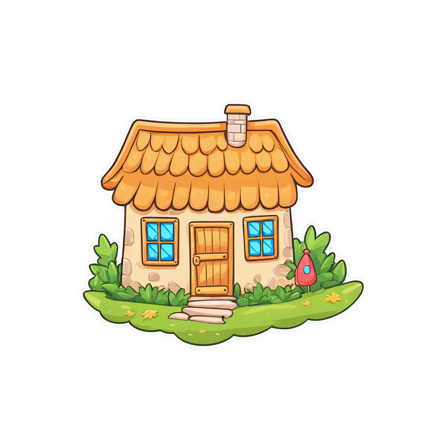 House cute sticker isolated on transparent background #19023