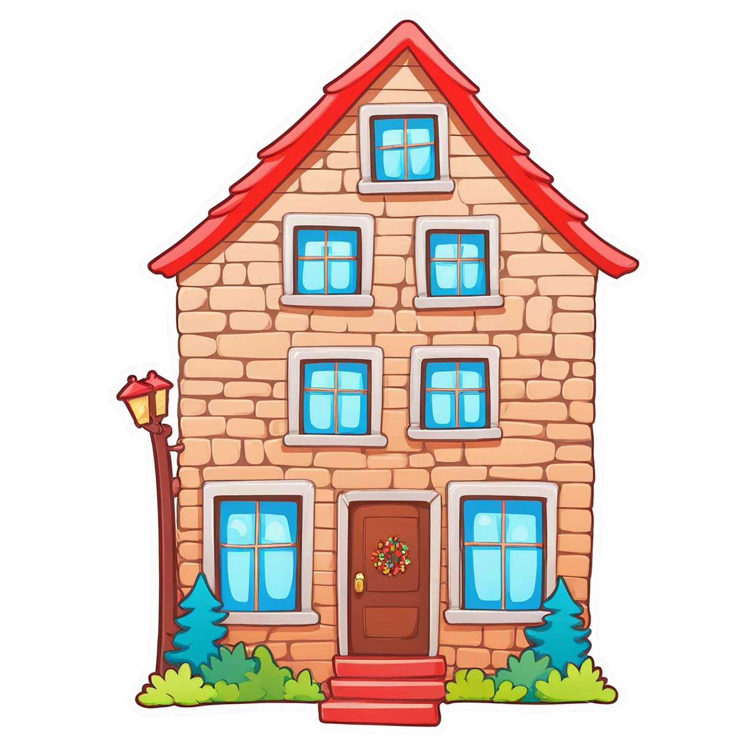 House cute sticker isolated on transparent background #19026