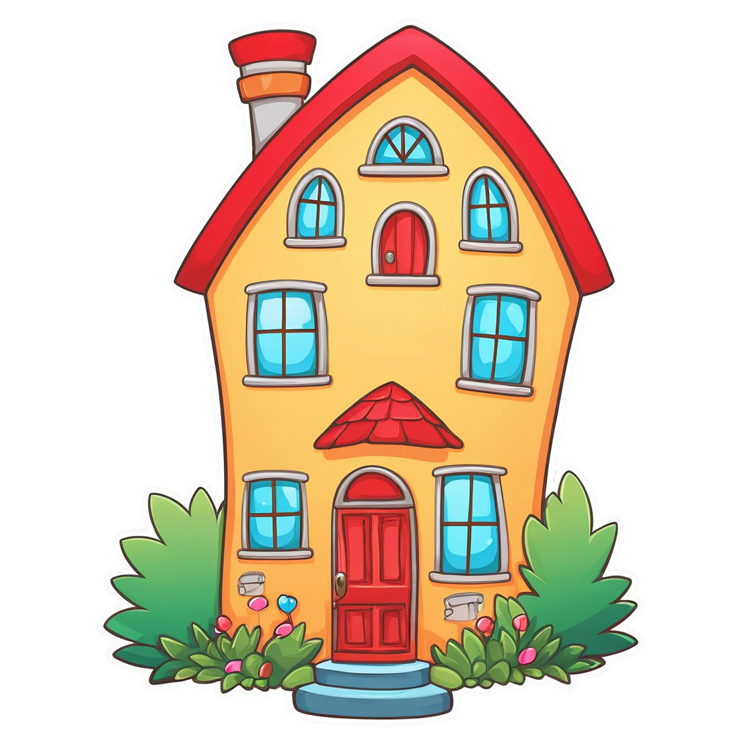 House cute sticker isolated on transparent background #19027