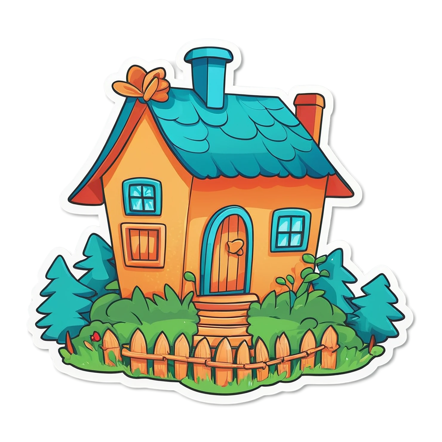 House cute sticker isolated on transparent background #19028