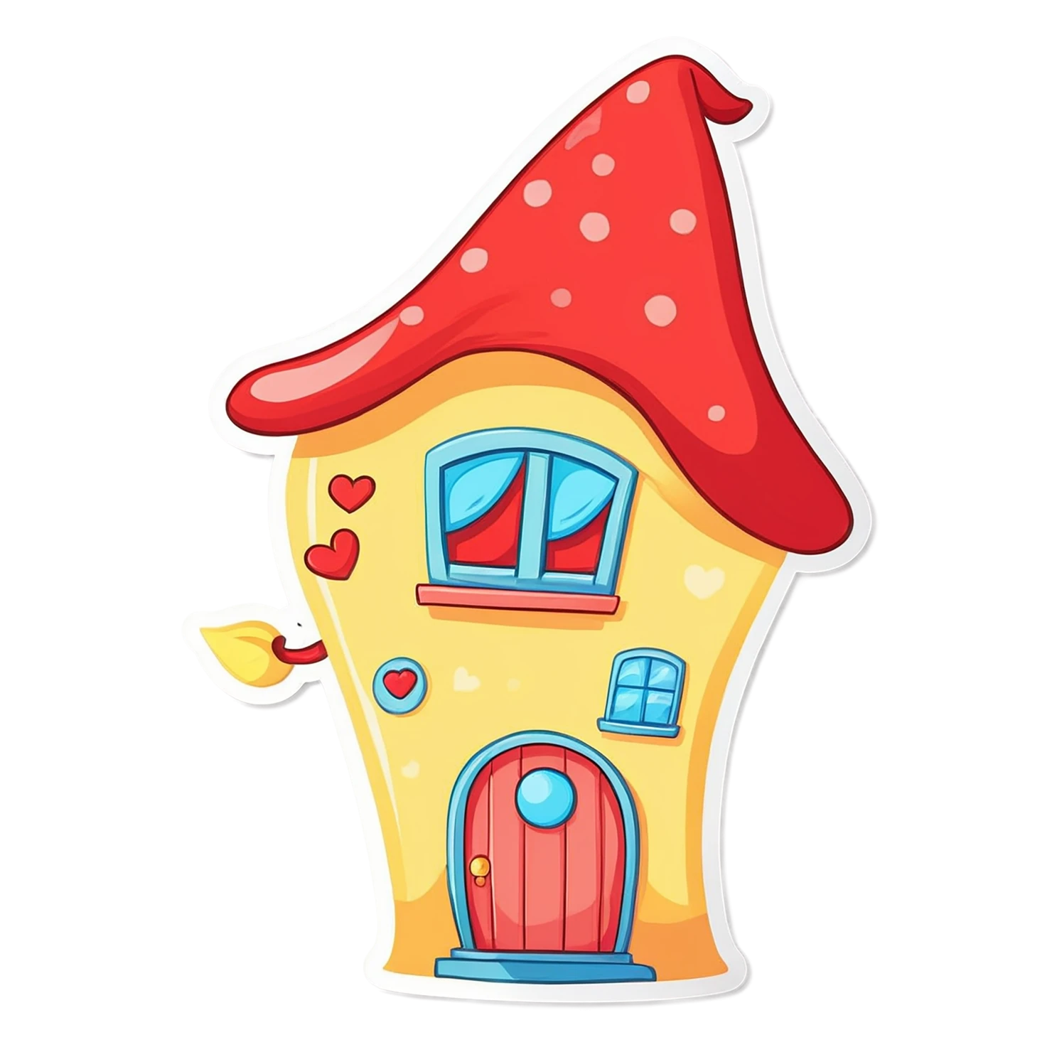 House cute sticker isolated on transparent background #19029