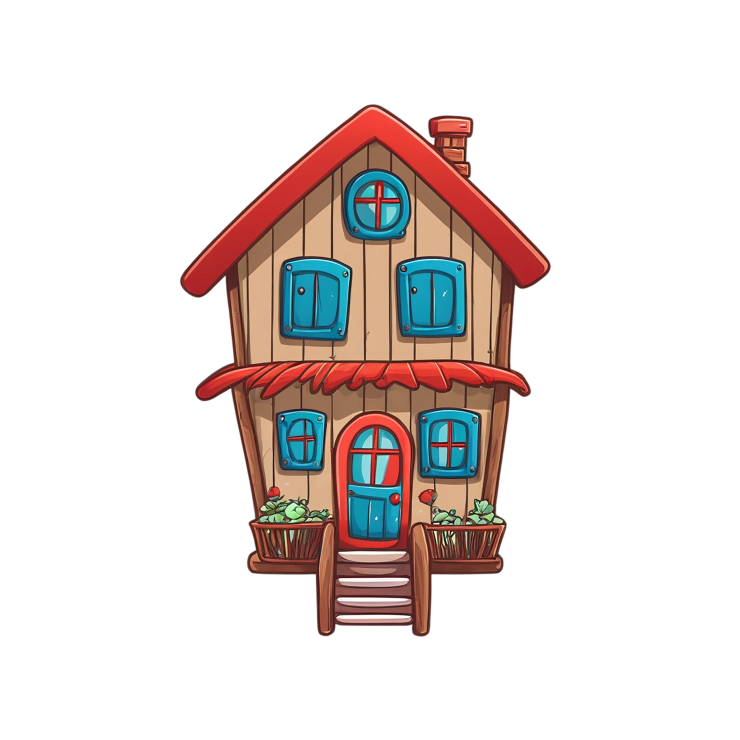 House cute sticker isolated on transparent background #19037