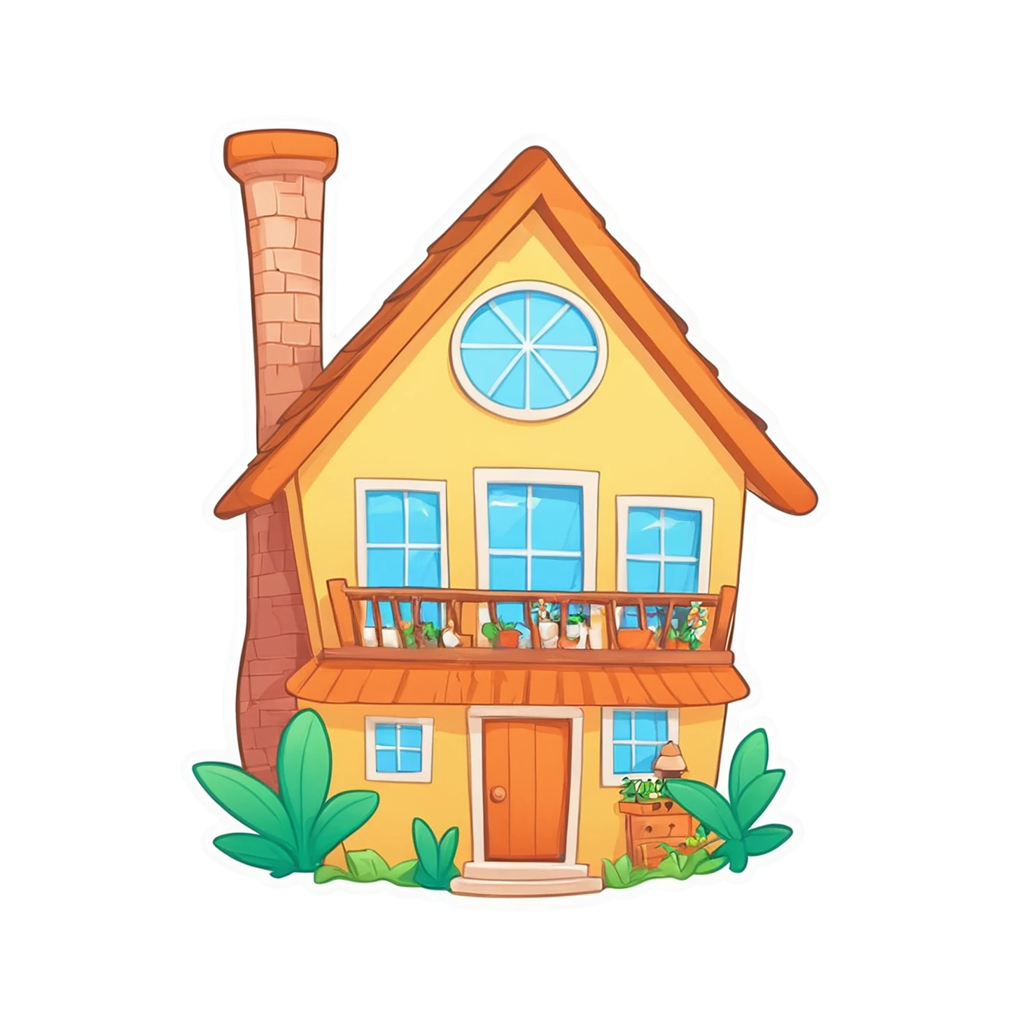 House cute sticker isolated on transparent background #19039