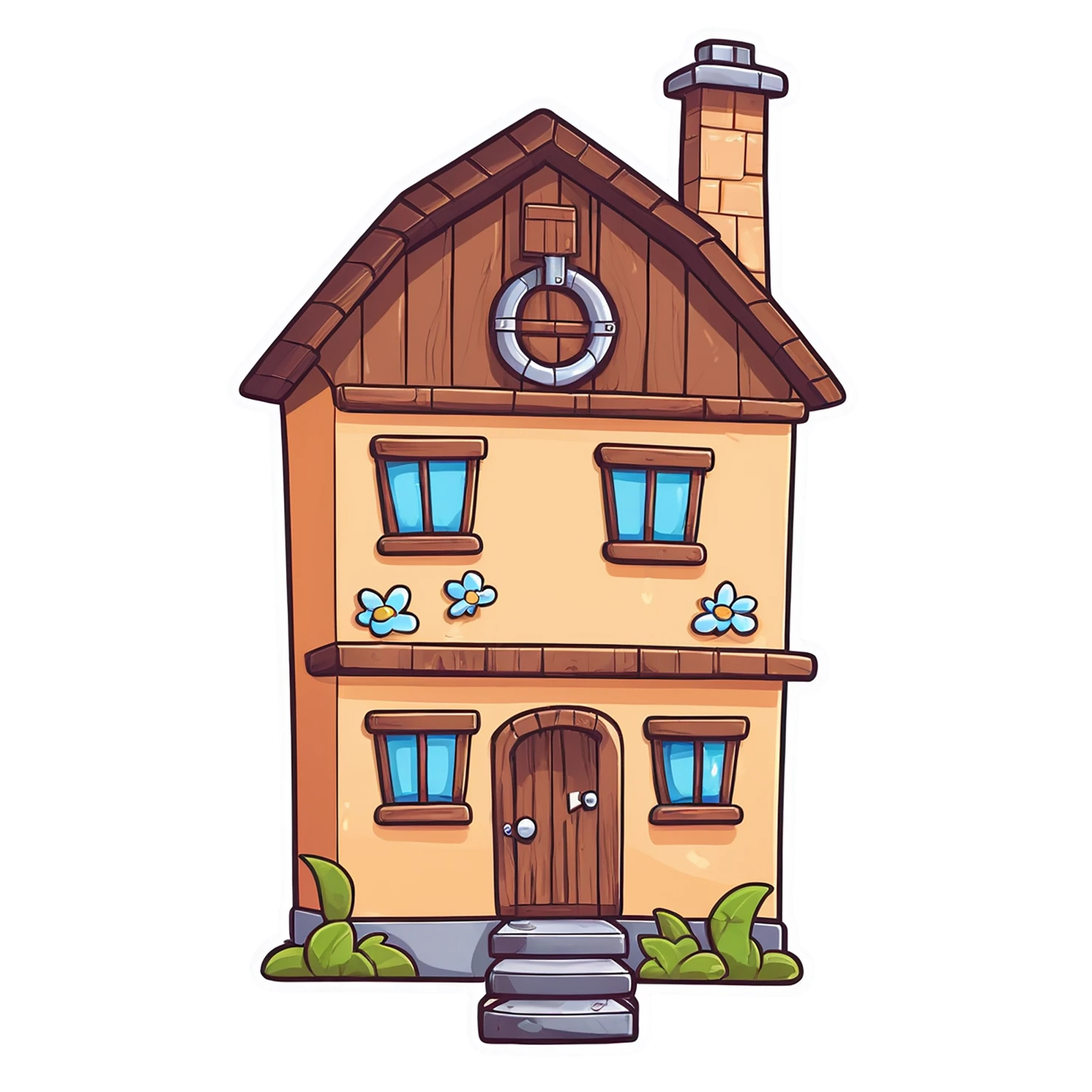 House cute sticker isolated on transparent background #19040