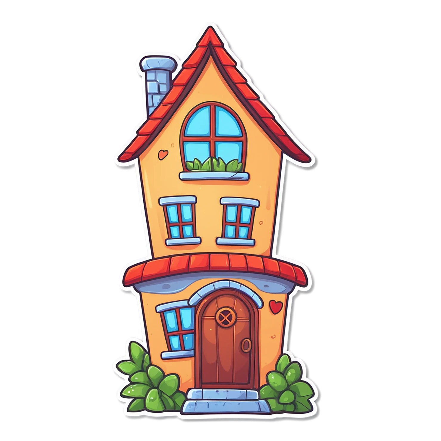 House cute sticker isolated on transparent background #19041