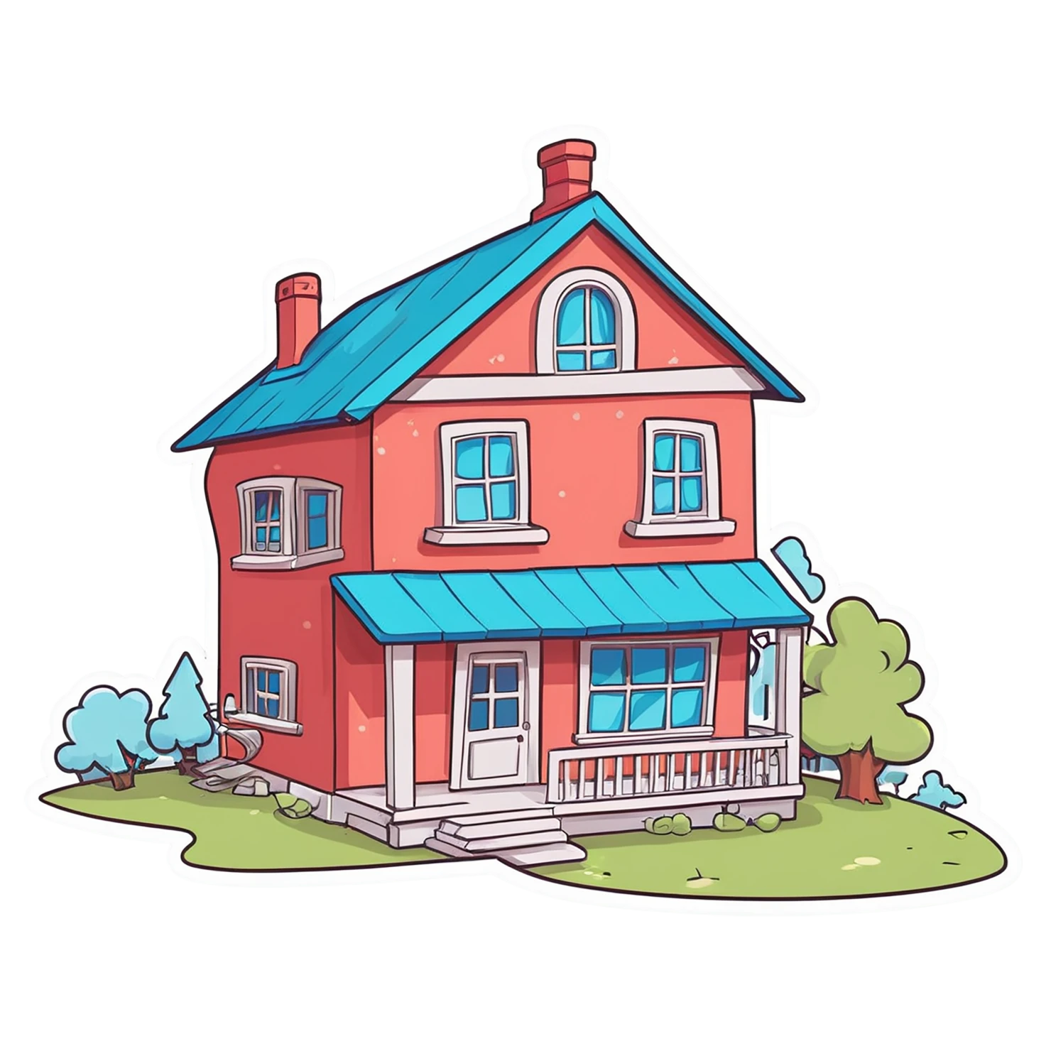 House cute sticker isolated on transparent background #19042
