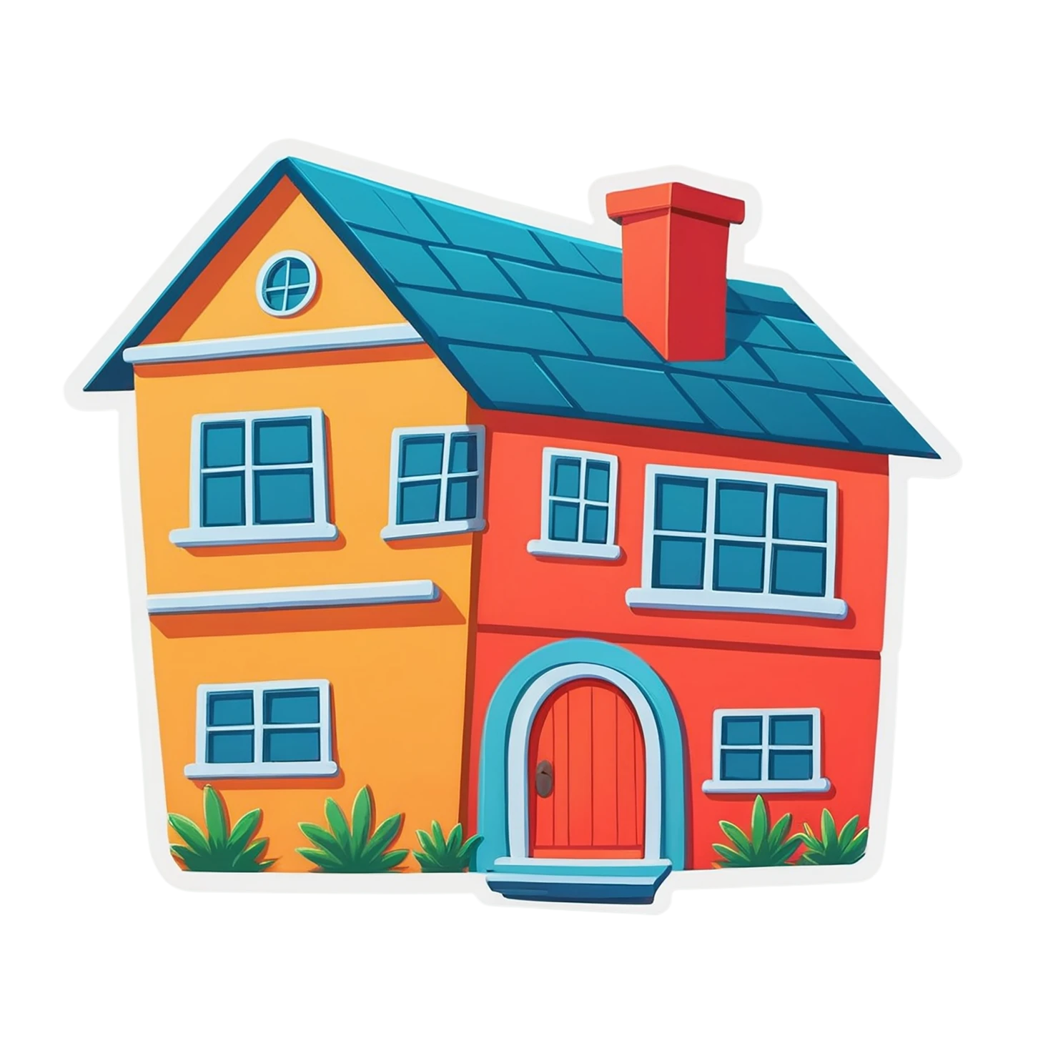 House cute sticker isolated on transparent background #19043