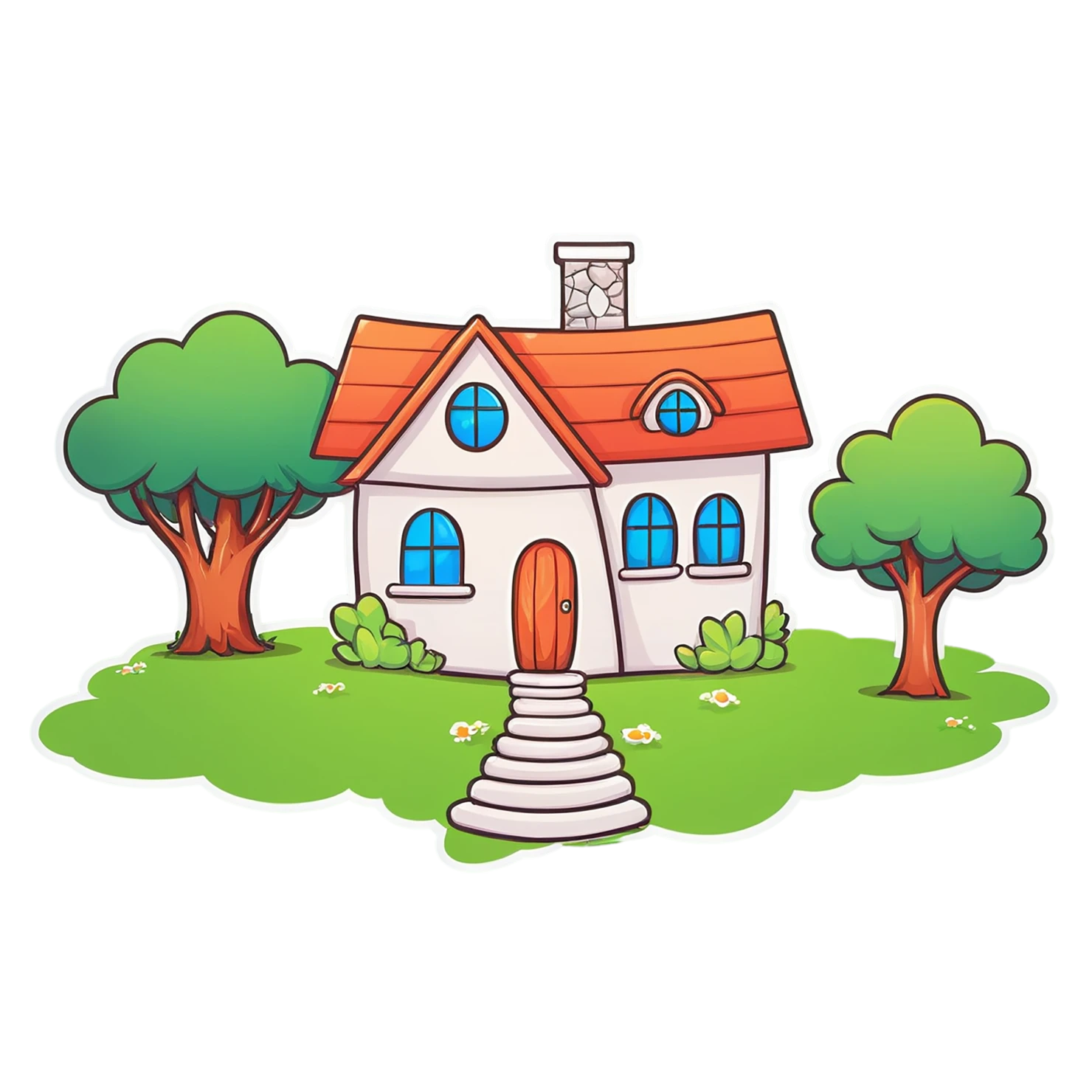 House cute sticker isolated on transparent background #19045