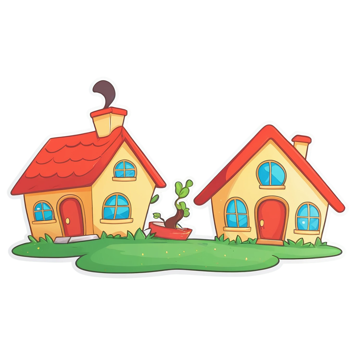 House cute sticker isolated on transparent background #19050