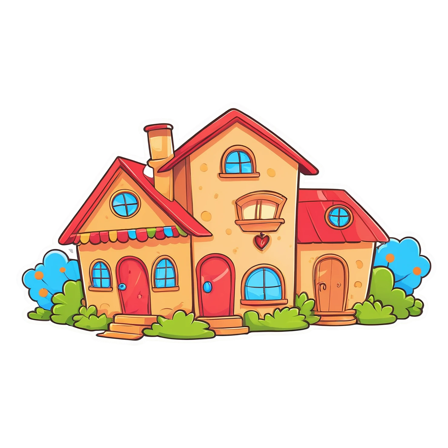 House cute sticker isolated on transparent background #19052